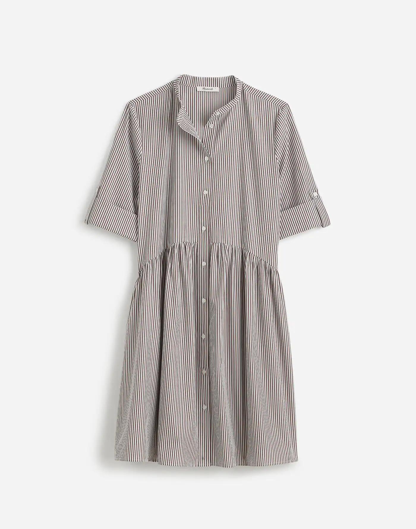 Button-Front Mini Shirtdress Product Image