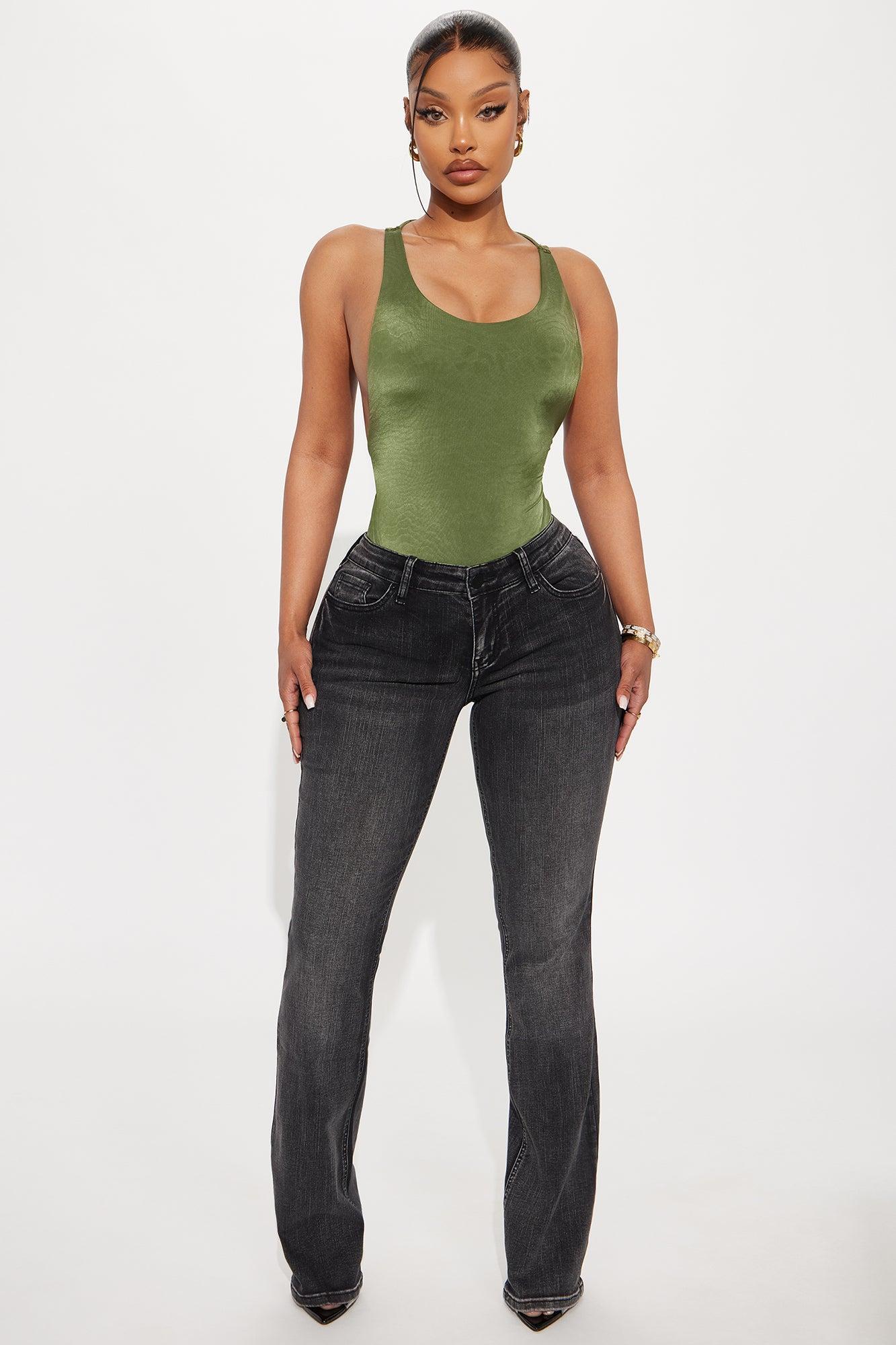 Martina Double Lined Bodysuit - Olive Product Image