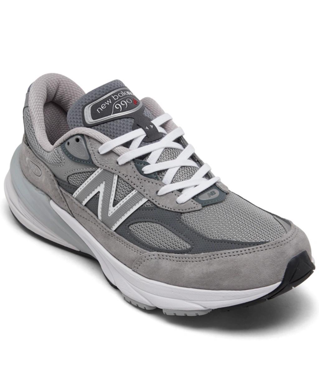 NEW BALANCE Grey Low Top Sneakers With Logo Detail In Suede And Tech Fabric Man Product Image