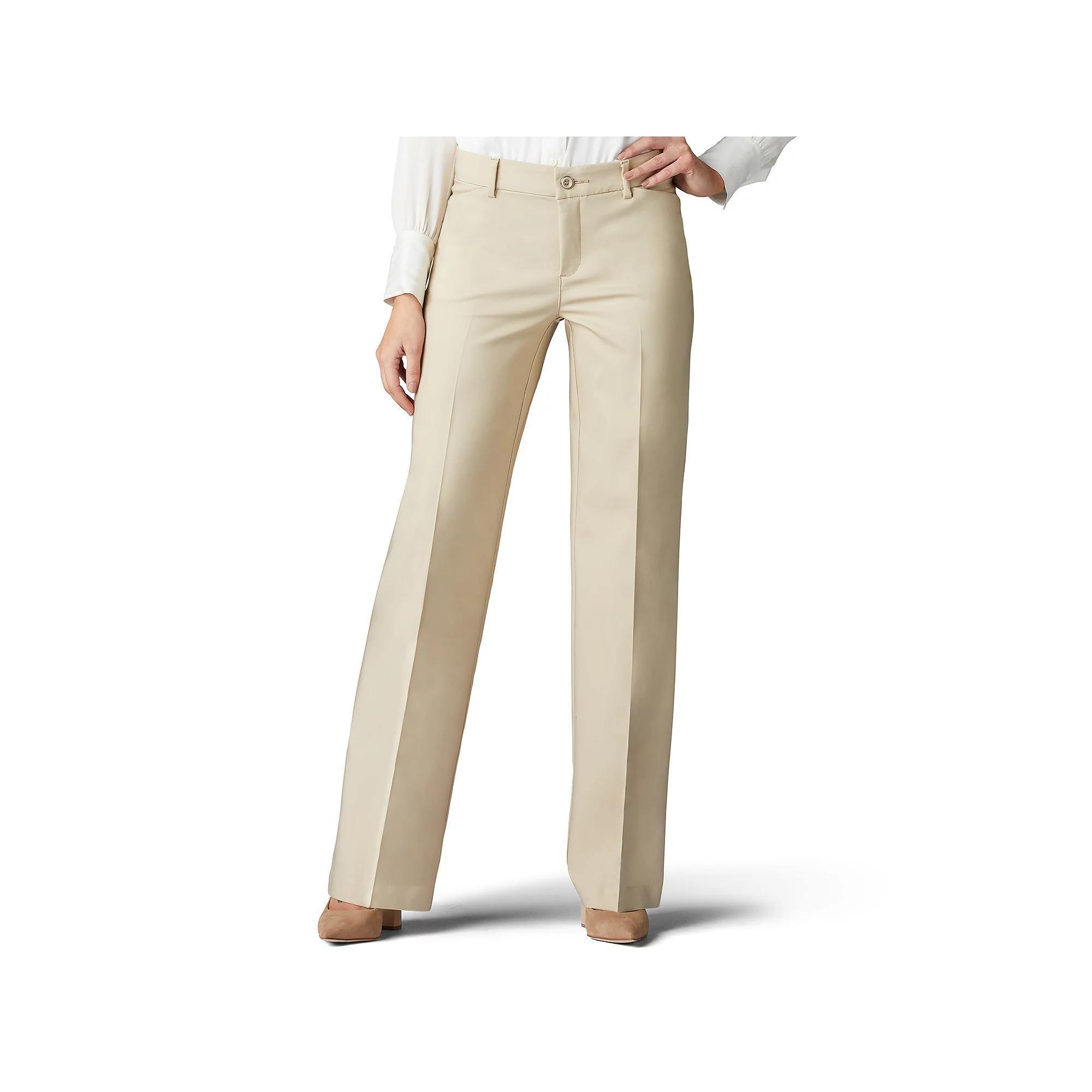 Women's Lee® Flex Motion Trouser Pants, Size: 10 Regular, Bungalow Green Product Image