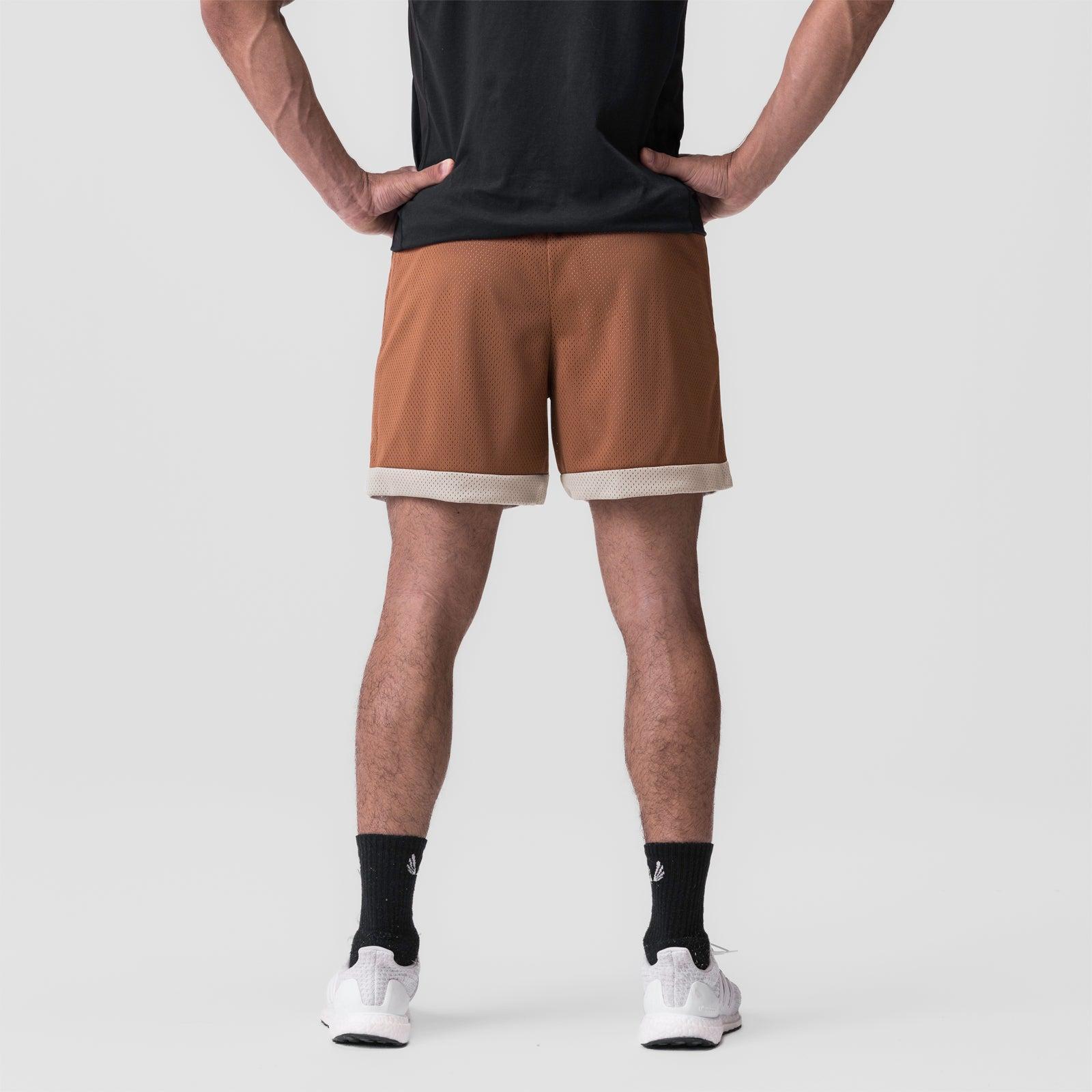 0795. SilverPlus™ Mesh Reversible Short  - Rust/Beige Product Image