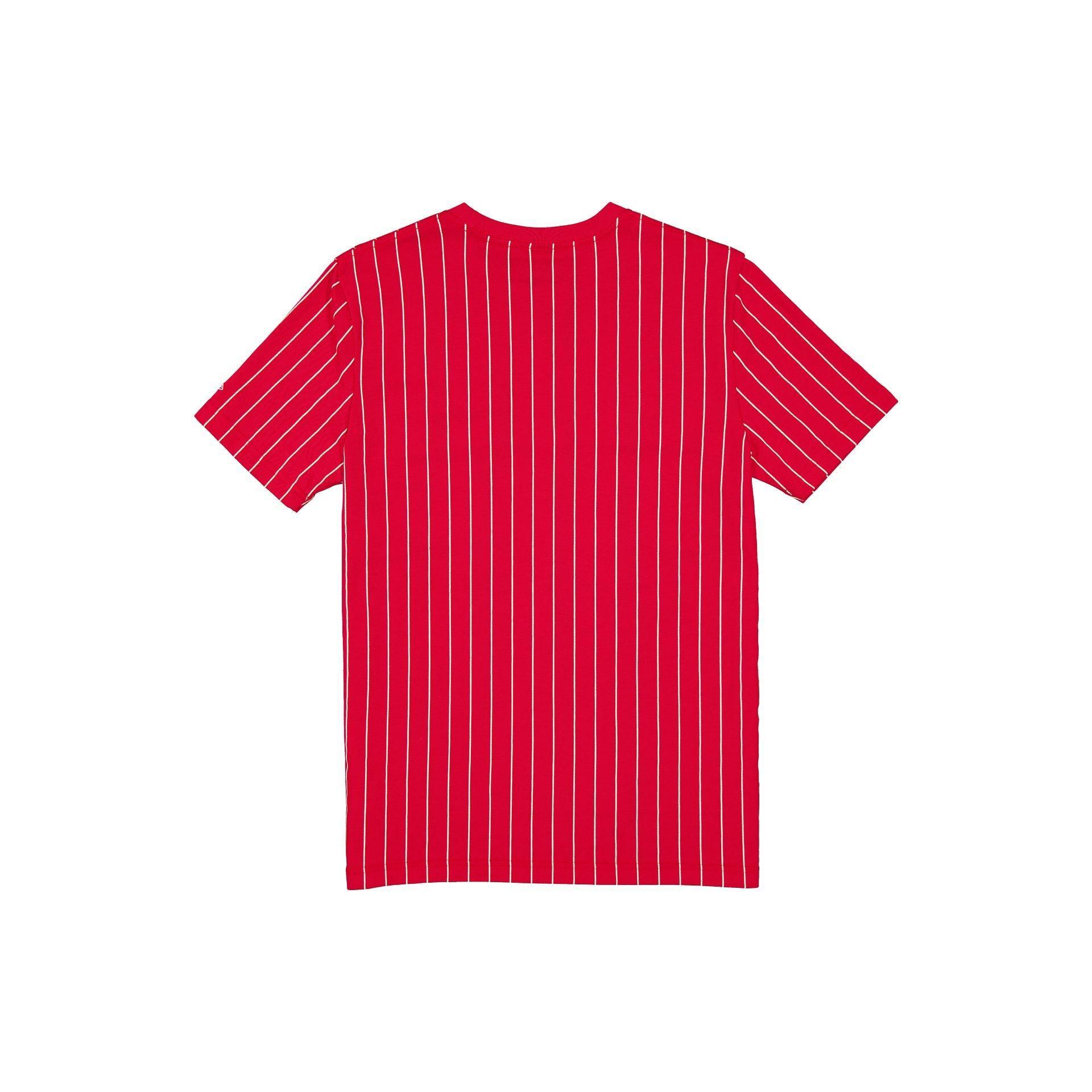 Detroit Red Wings Throwback Pinstripe Wordmark T-Shirt Male Product Image