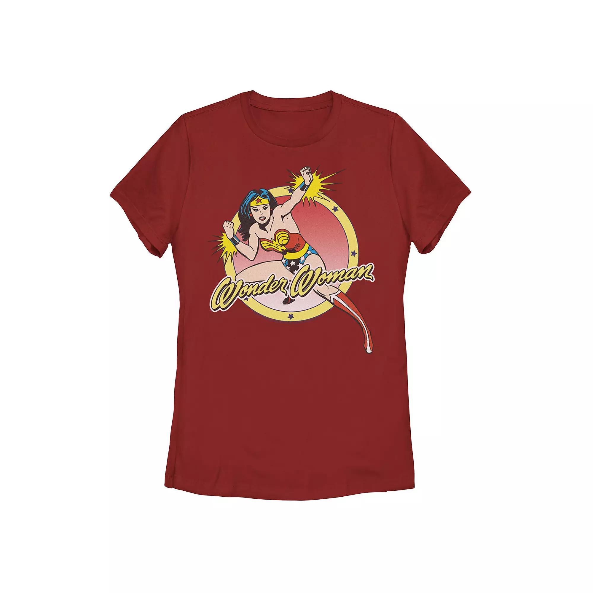 Juniors' DC Comics Wonder Woman Badge Logo Graphic Tee, Girl's, Size: Medium, Red Product Image