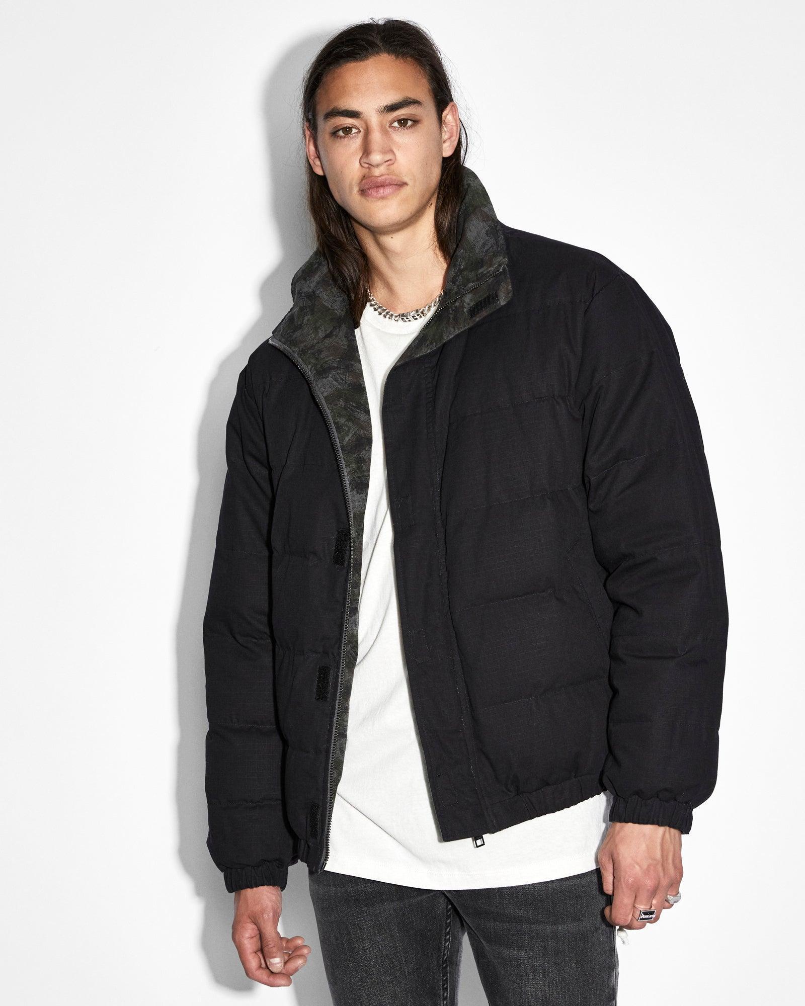 AMNESIA REVERSIBLE PUFFER JACKET CAMO Male Product Image