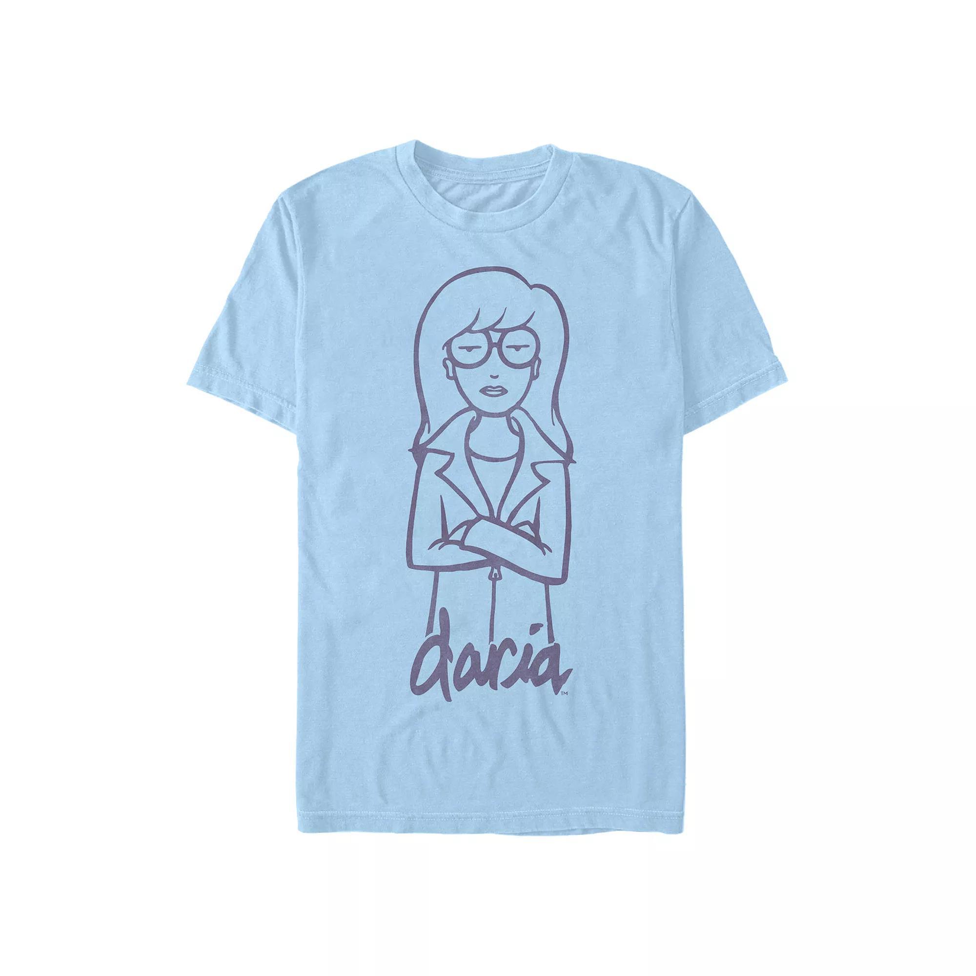 Men's Daria Draw Graphic Tee, Size: Small, Light Blue Product Image