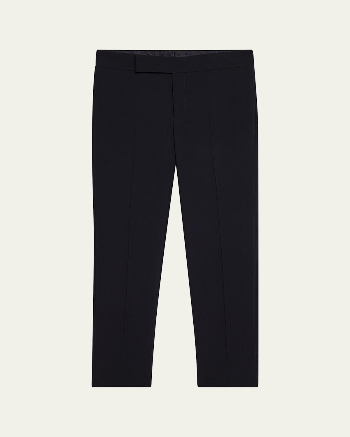 Mens Flat-Front Creased Trousers Product Image
