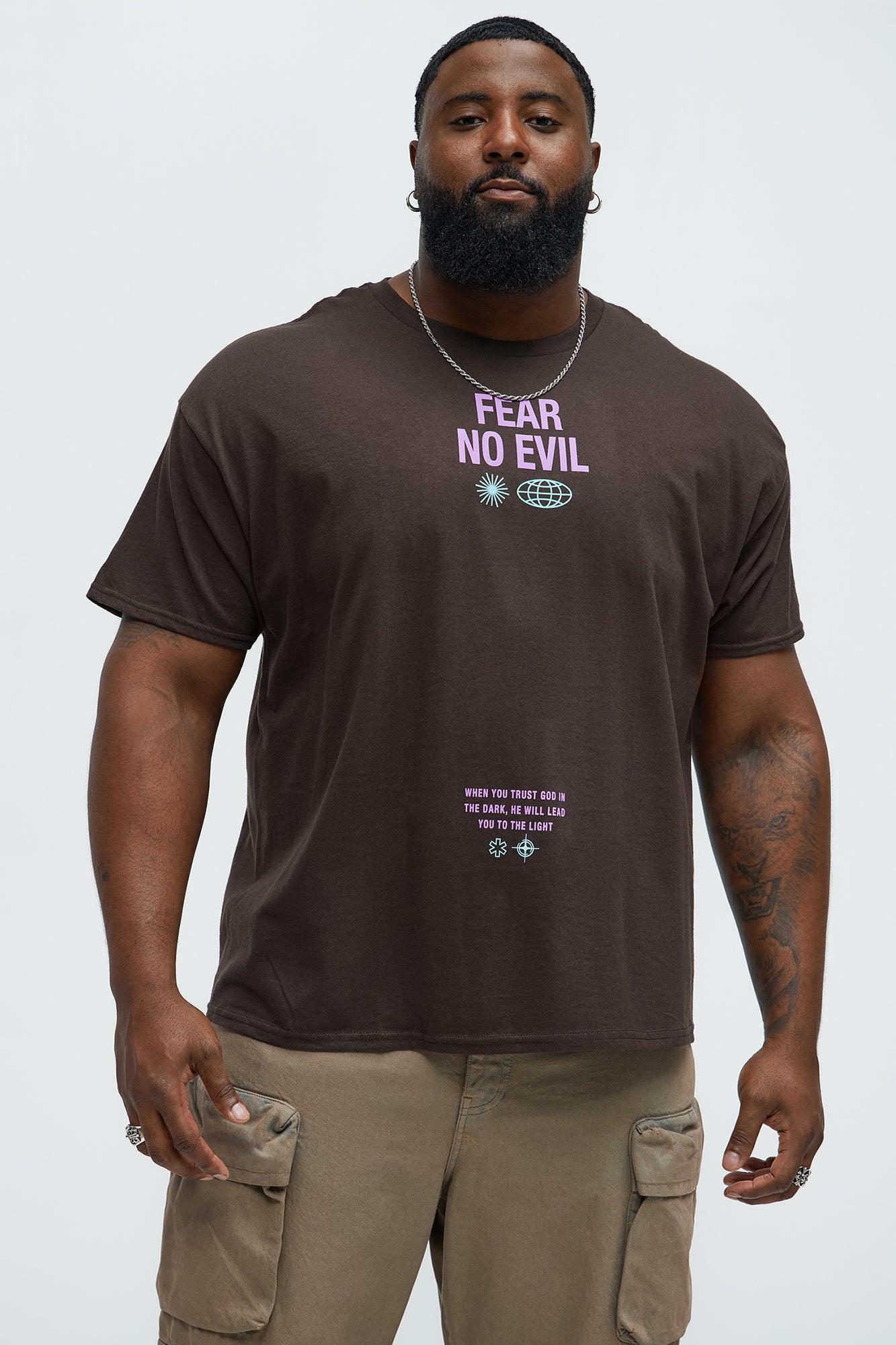 Fear No Evil Repent Oversized Short Sleeve Tee - Chocolate Product Image