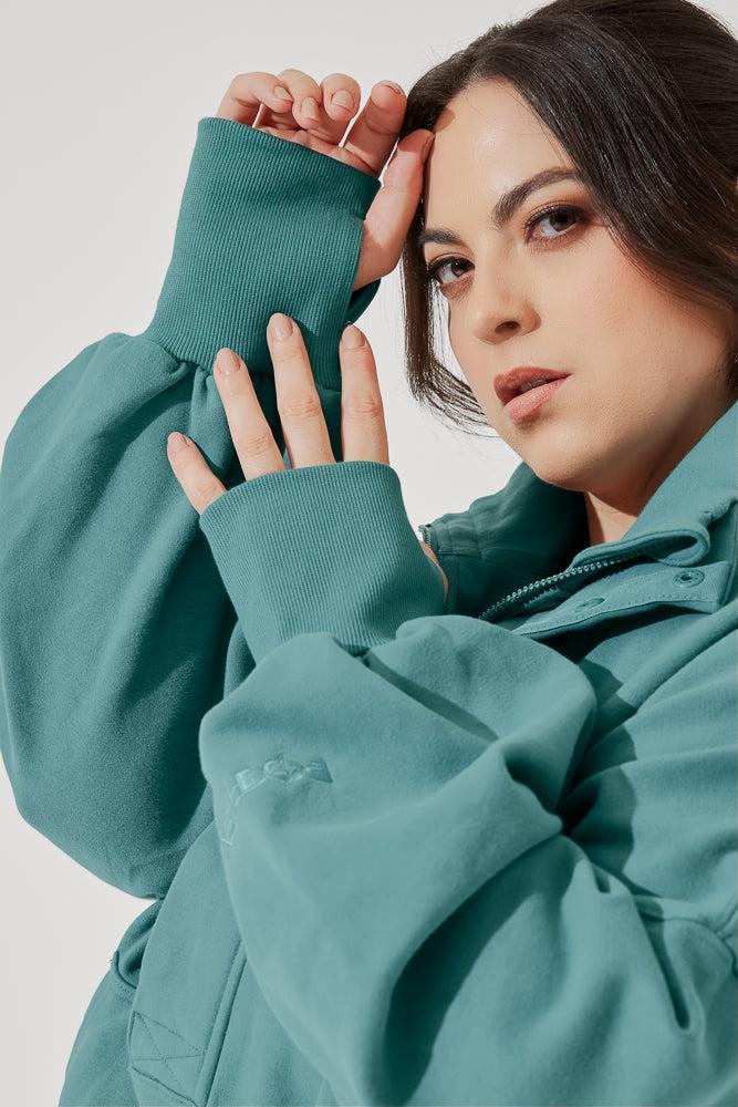 Ooey Gooey Half Zip Sweater - Almond Milk Product Image