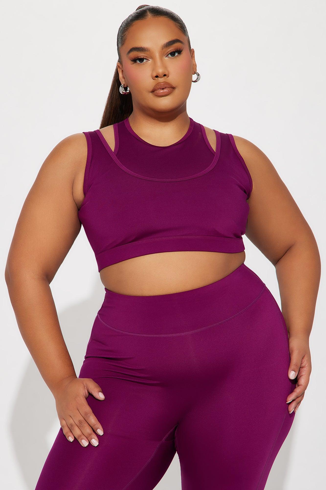 Pedal Pusher Elevate Sports Bra - Plum Product Image