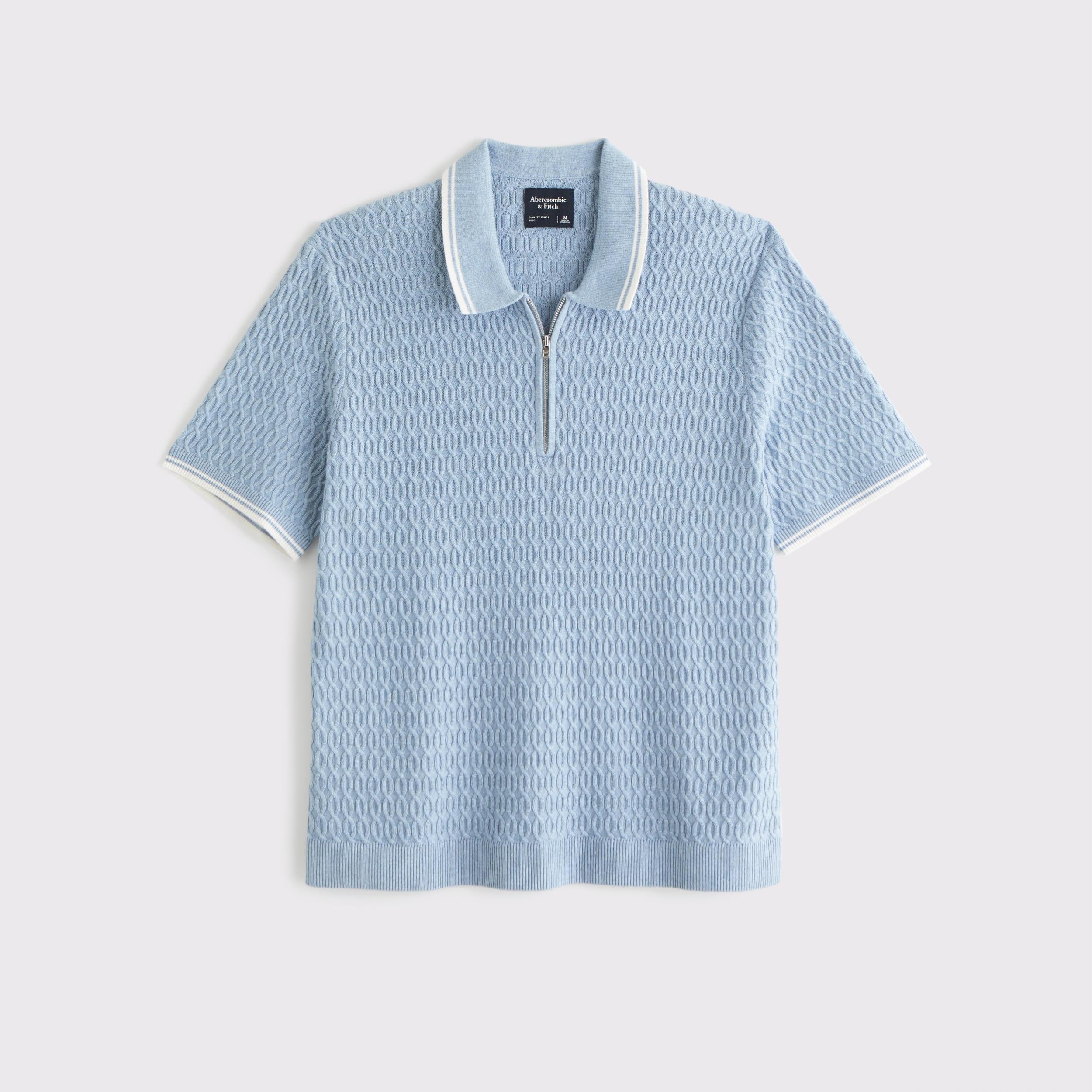 Tipped Zip Sweater Polo Product Image