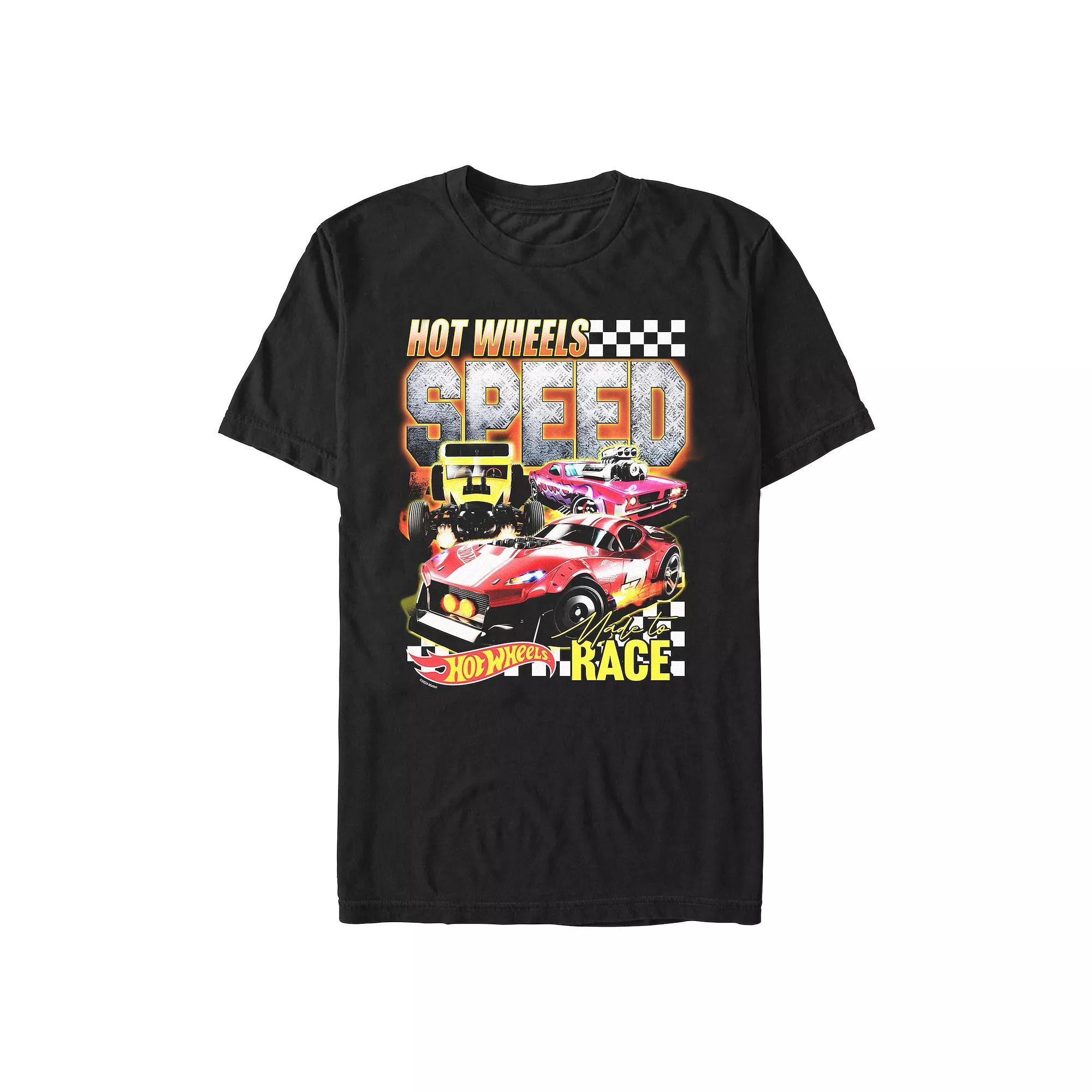 Men's Hot Wheels Speed Made To Race Graphic Tee, Size: Large, Black Product Image