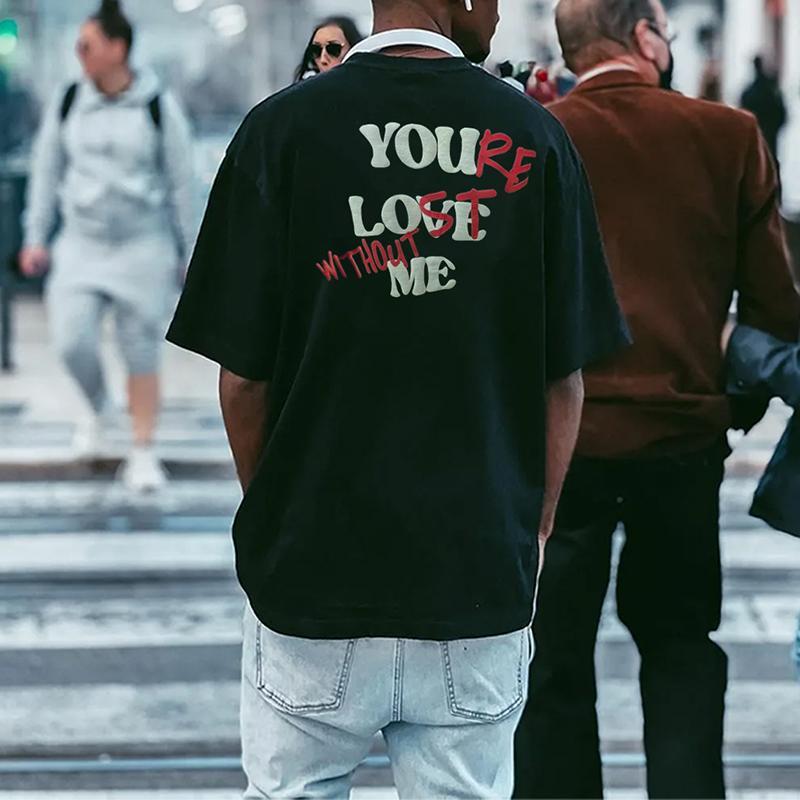 Your Lost Without Me Puff Print Graphic Cotton T-Shirt Product Image
