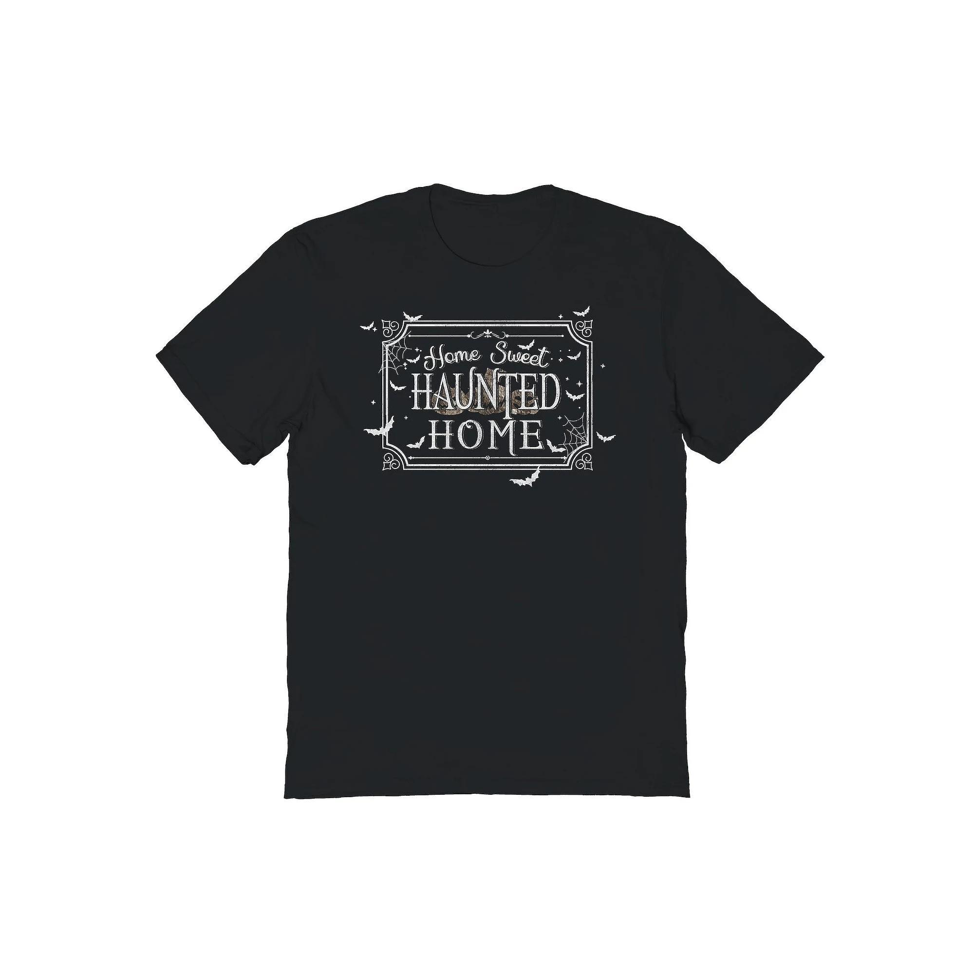 Men's Home Sweet Haunted Home Halloween Graphic Tee, Size: XXL, Black Product Image