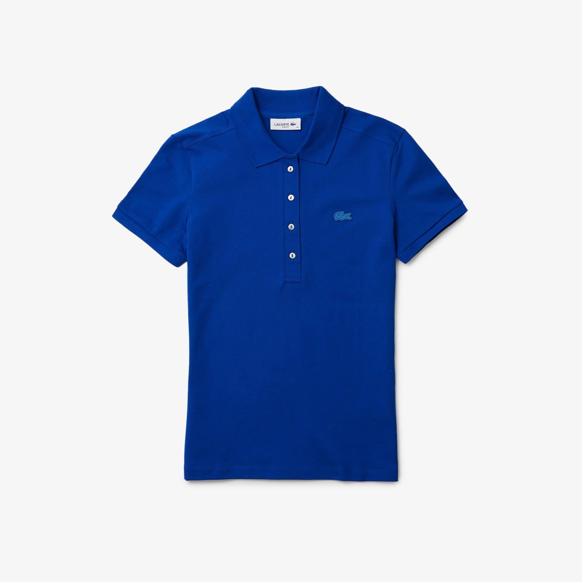 Women's L.12.D Slim Fit Stretch Mini Piqué Polo Product Image