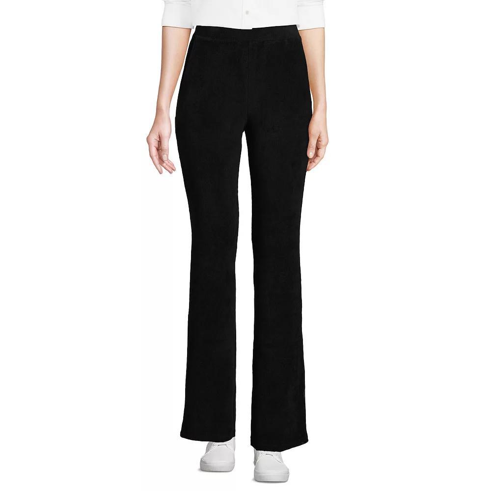 Women's Lands' End Sport Knit High-Rise Corduroy Bootcut Pants, Size: Large, Grey Heather Product Image