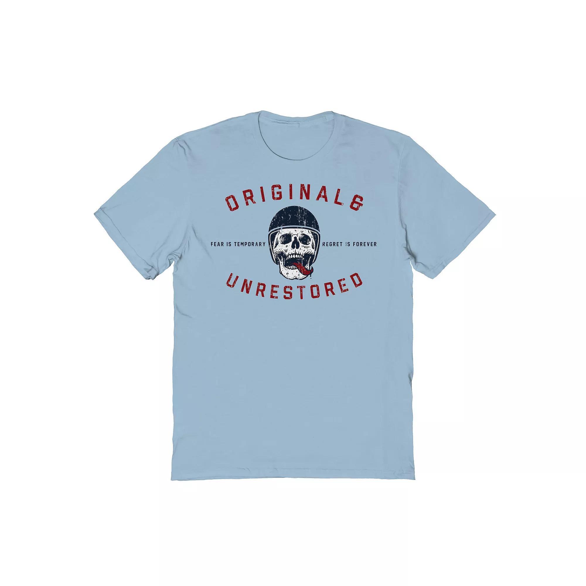 Men's Original & Unrestored Fear Graphic Tee, Size: Small, Light Blue Product Image