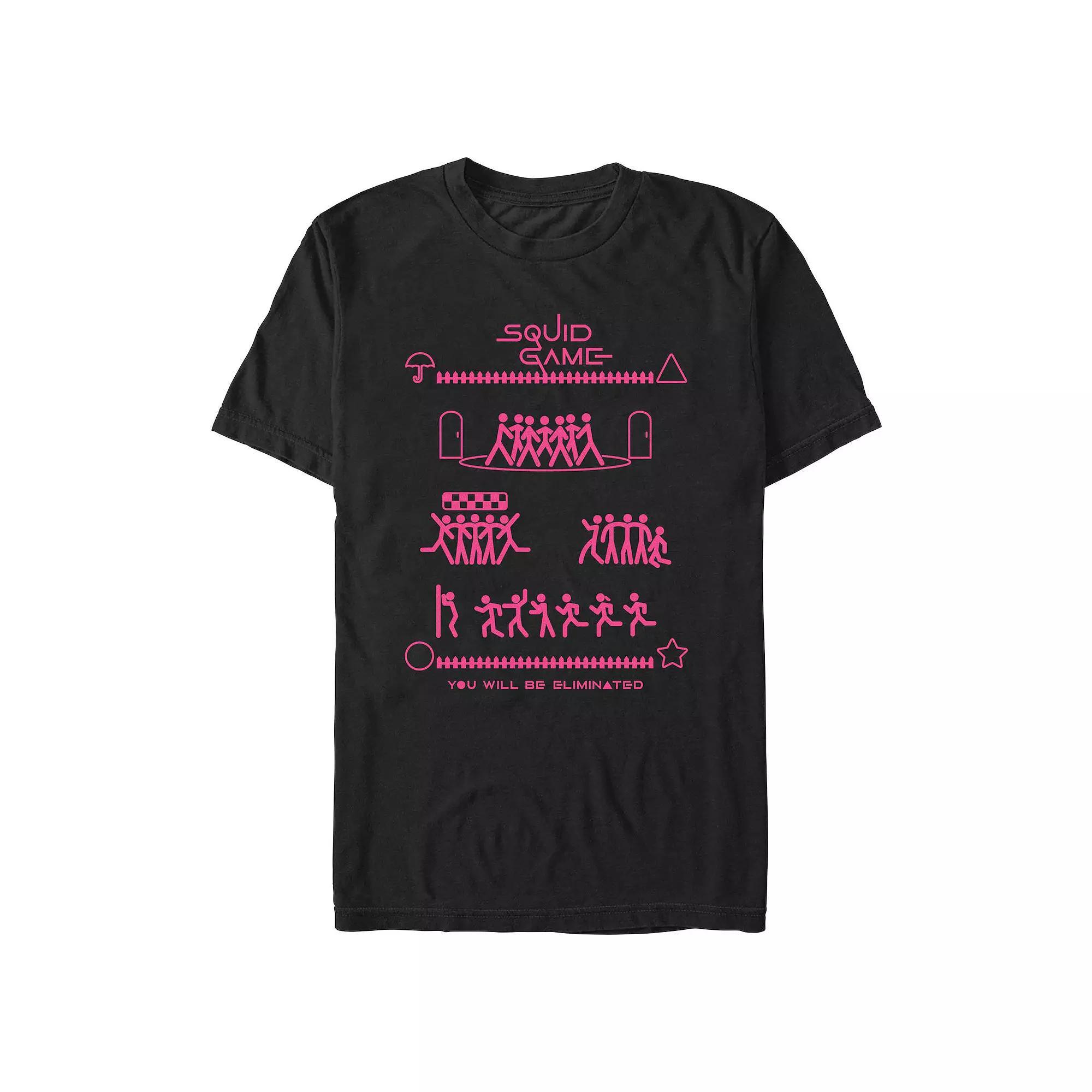 Men's Squid Game You Will Be Eliminated Graphic Tee, Size: Large, Black Product Image