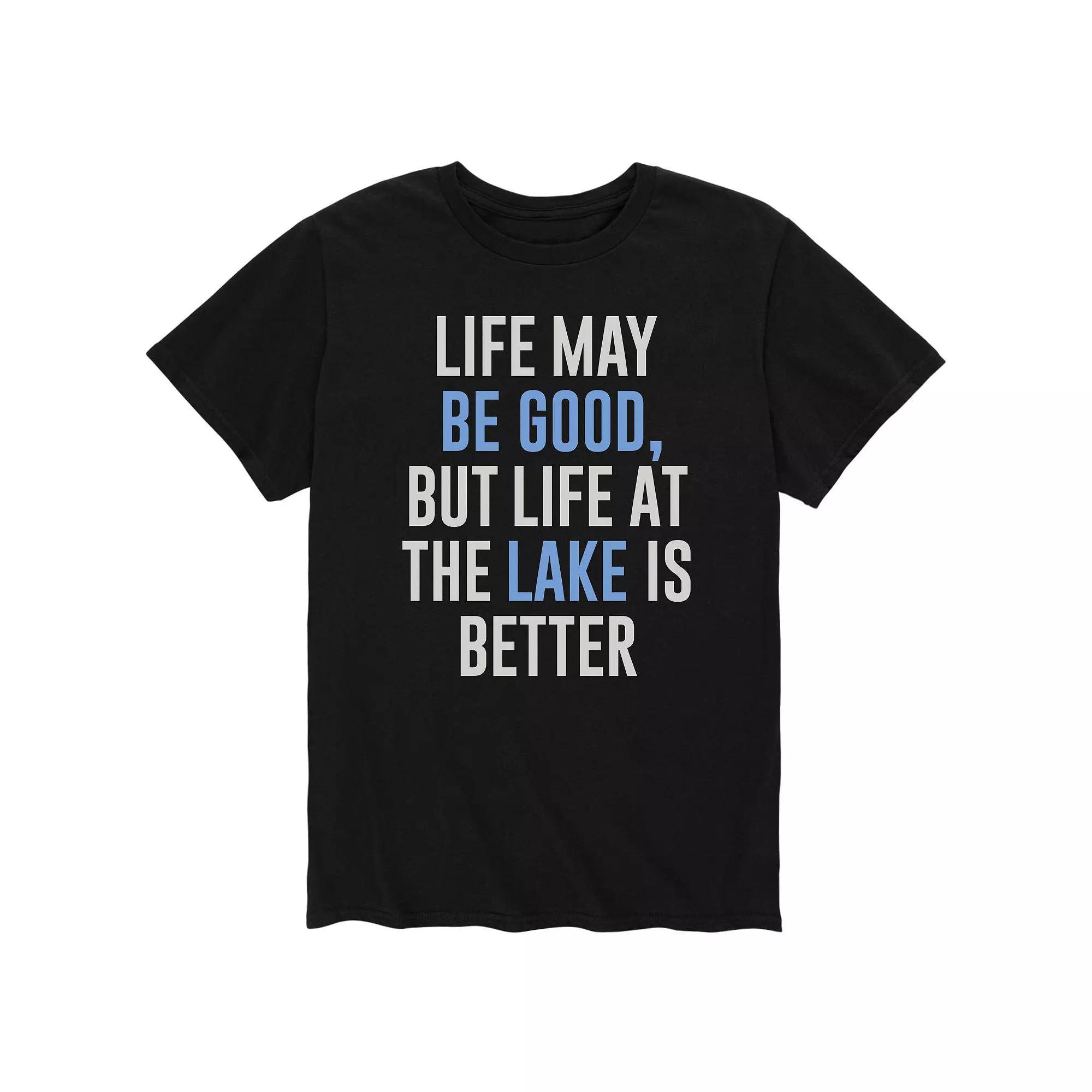 Men's Life Better Lake Tee, Size: Medium, Black Product Image
