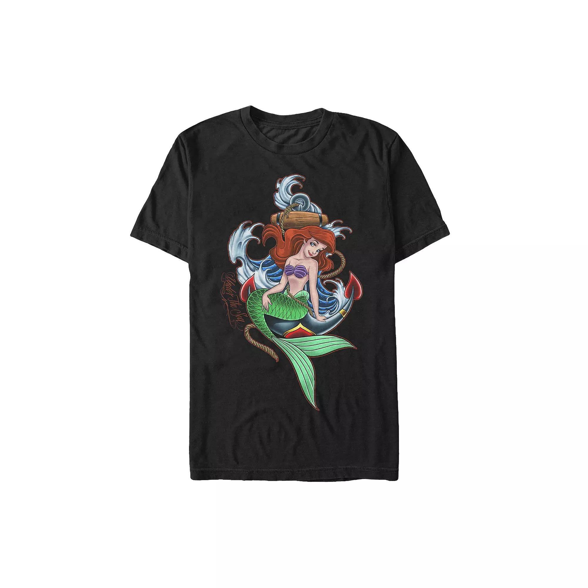 Men's Disney's The Little Mermaid Under The Sea Tee, Size: XL, Black Product Image