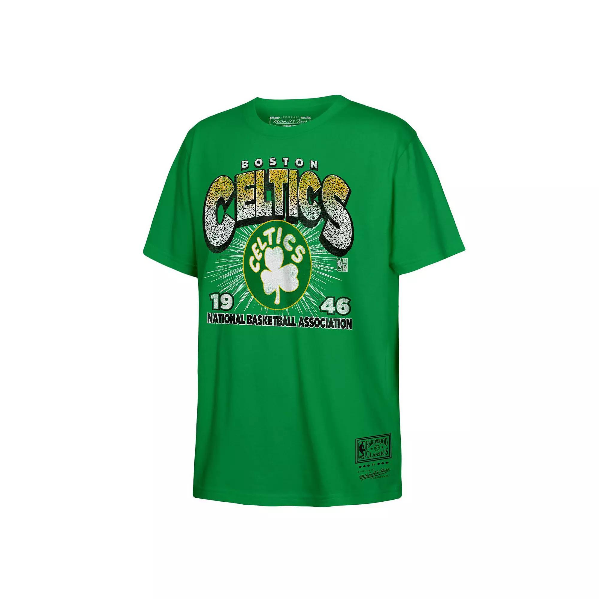 Mens Mitchell & Ness Kelly Boston Celtics Hardwood Classics Vintage Hoopster T-Shirt, Boys Product Image