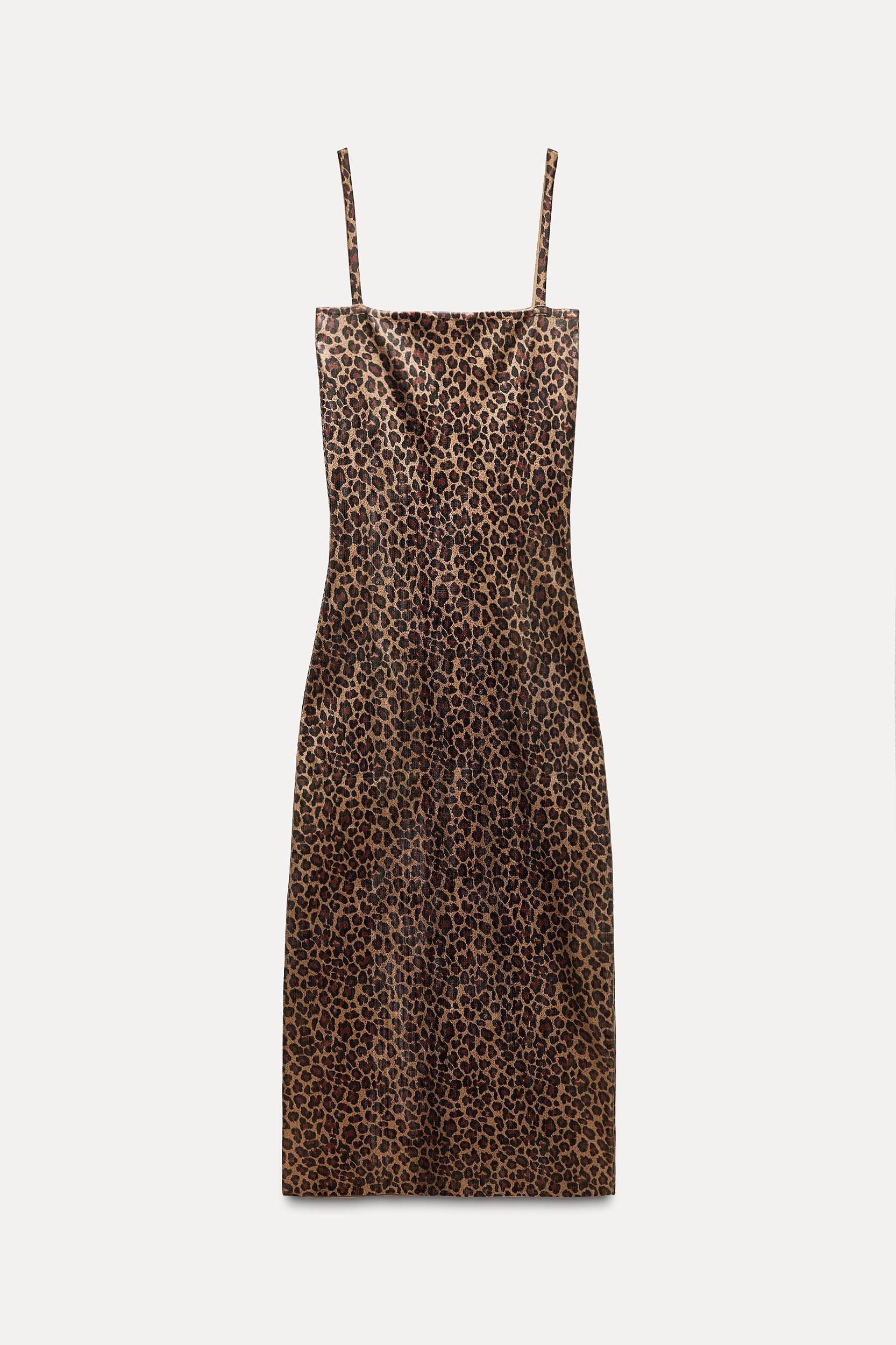 ANIMAL PRINT KNIT FOIL DRESS Product Image
