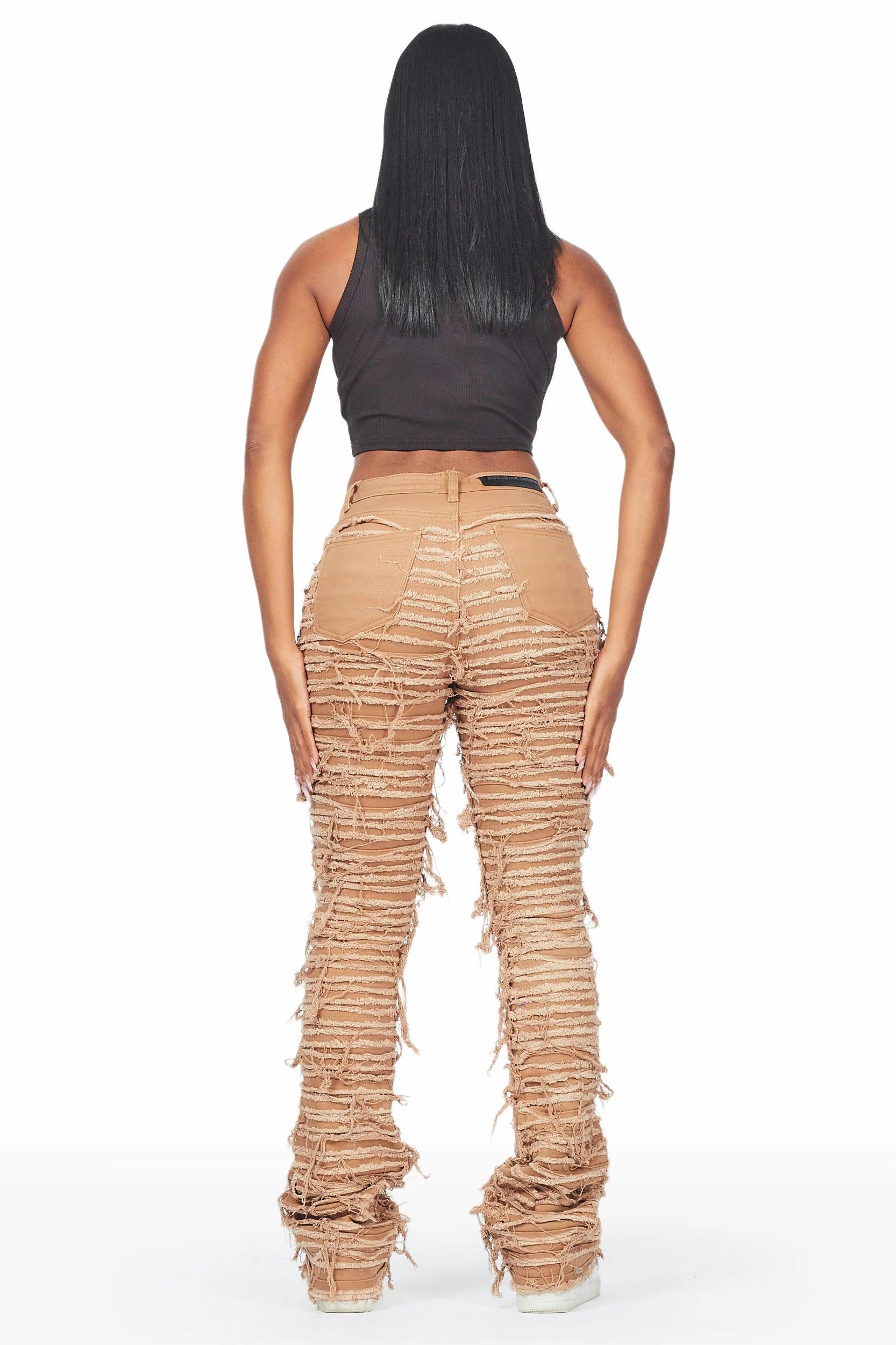 Melany Tan Stacked Flared Jean Female Product Image