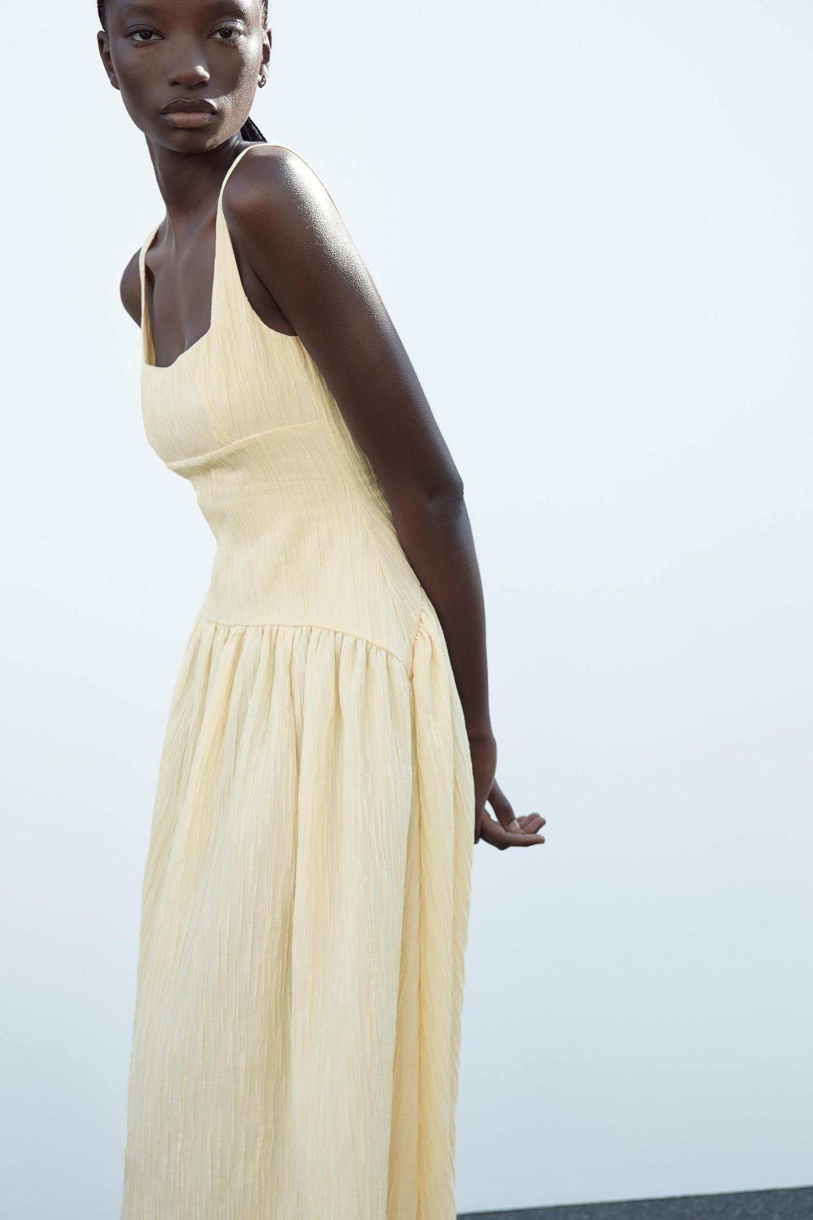 TEXTURED MIDI DRESS Product Image
