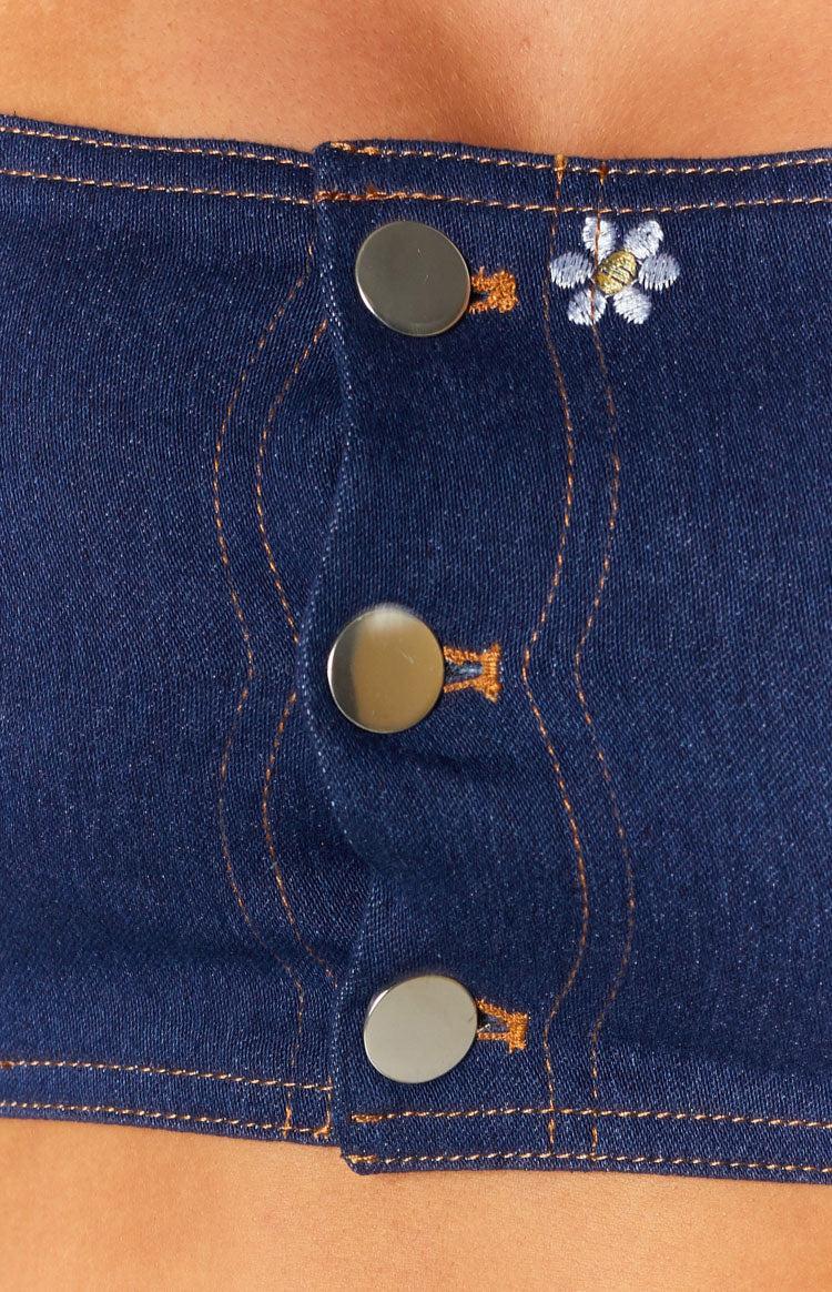 Stella Crop Top Indigo Product Image
