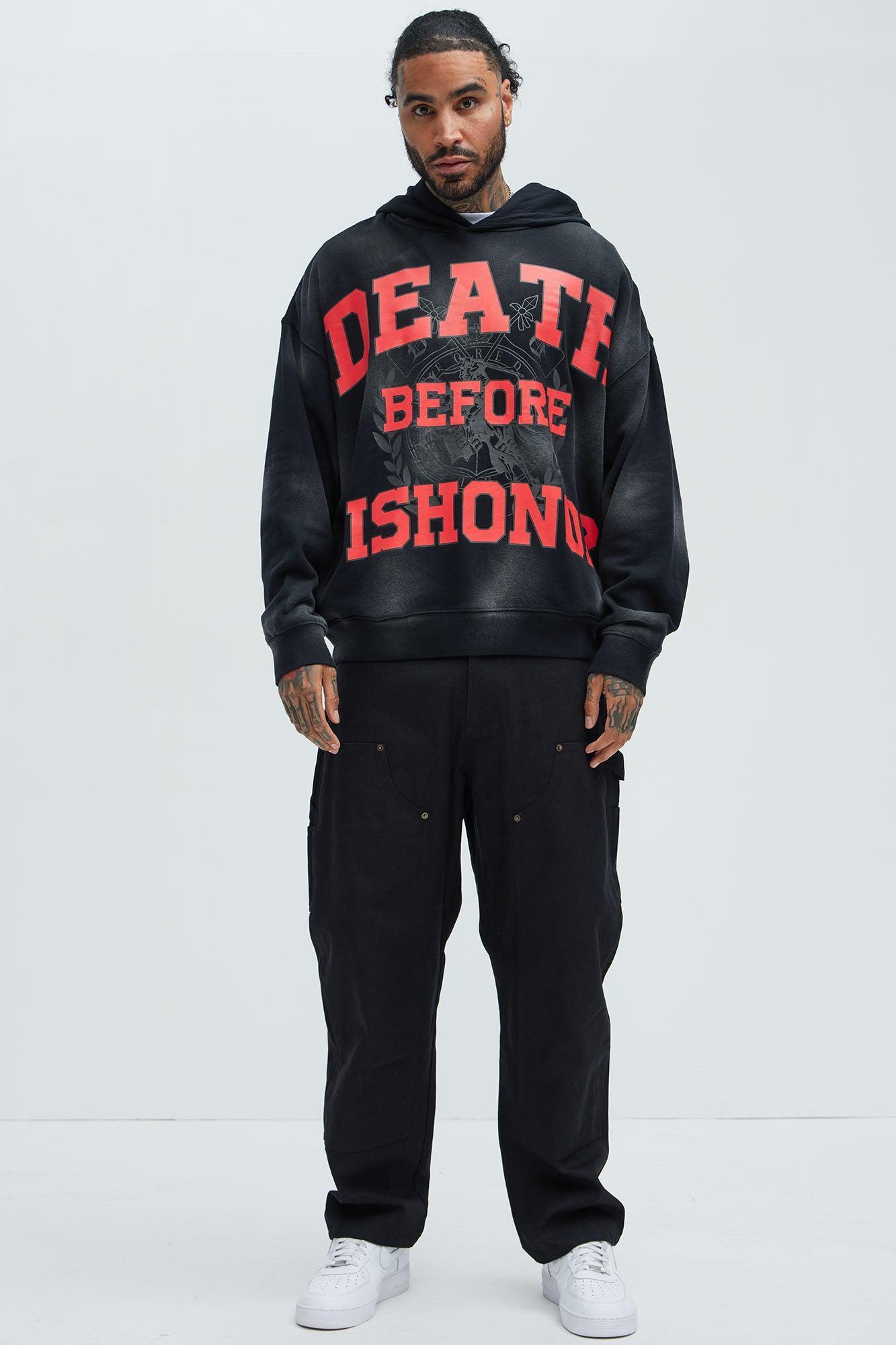 Tyson Death Before Dishonor Oversized Hoodie - Black Product Image