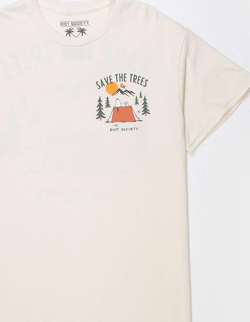 RIOT SOCIETY x Peanuts Save The Trees Mens Tee - CREAM Product Image