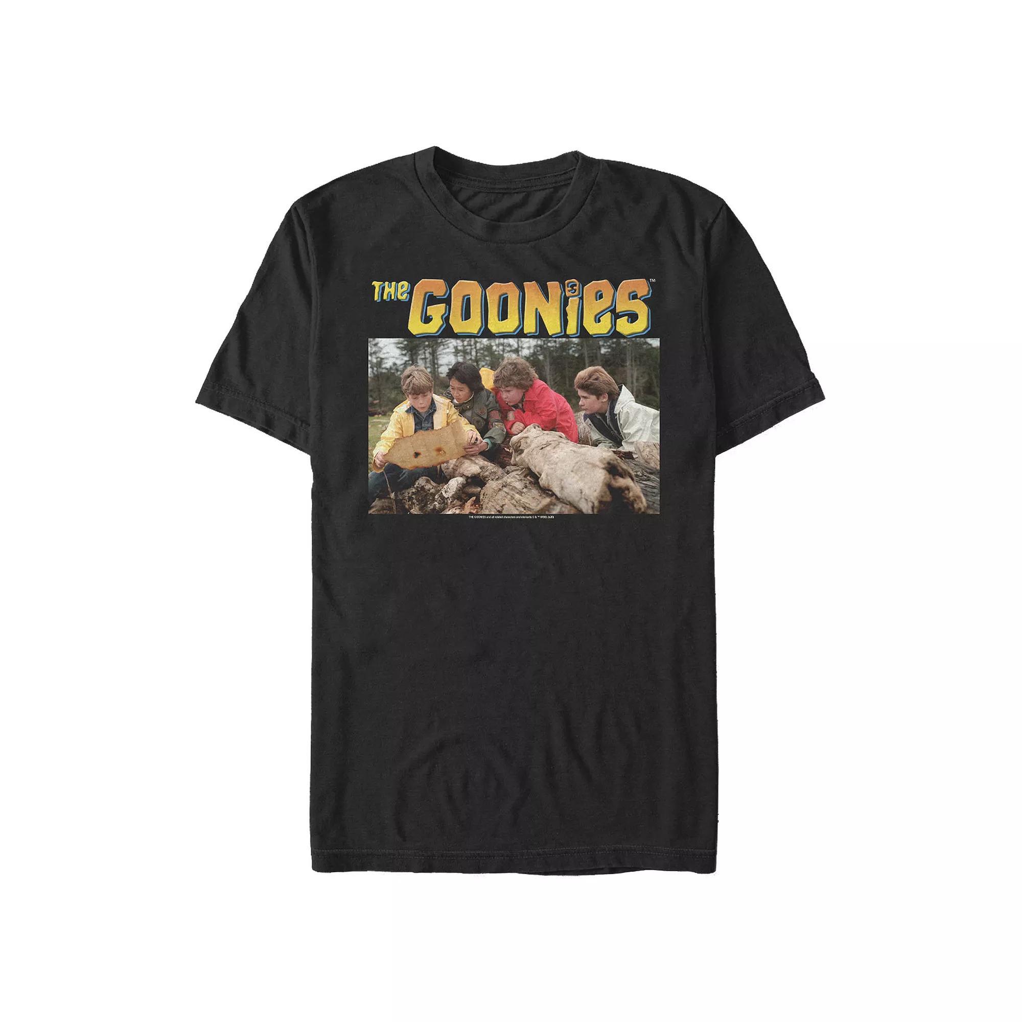 Men's The Goonies Reading Treasure Map Graphic Tee, Size: Large, Black Product Image