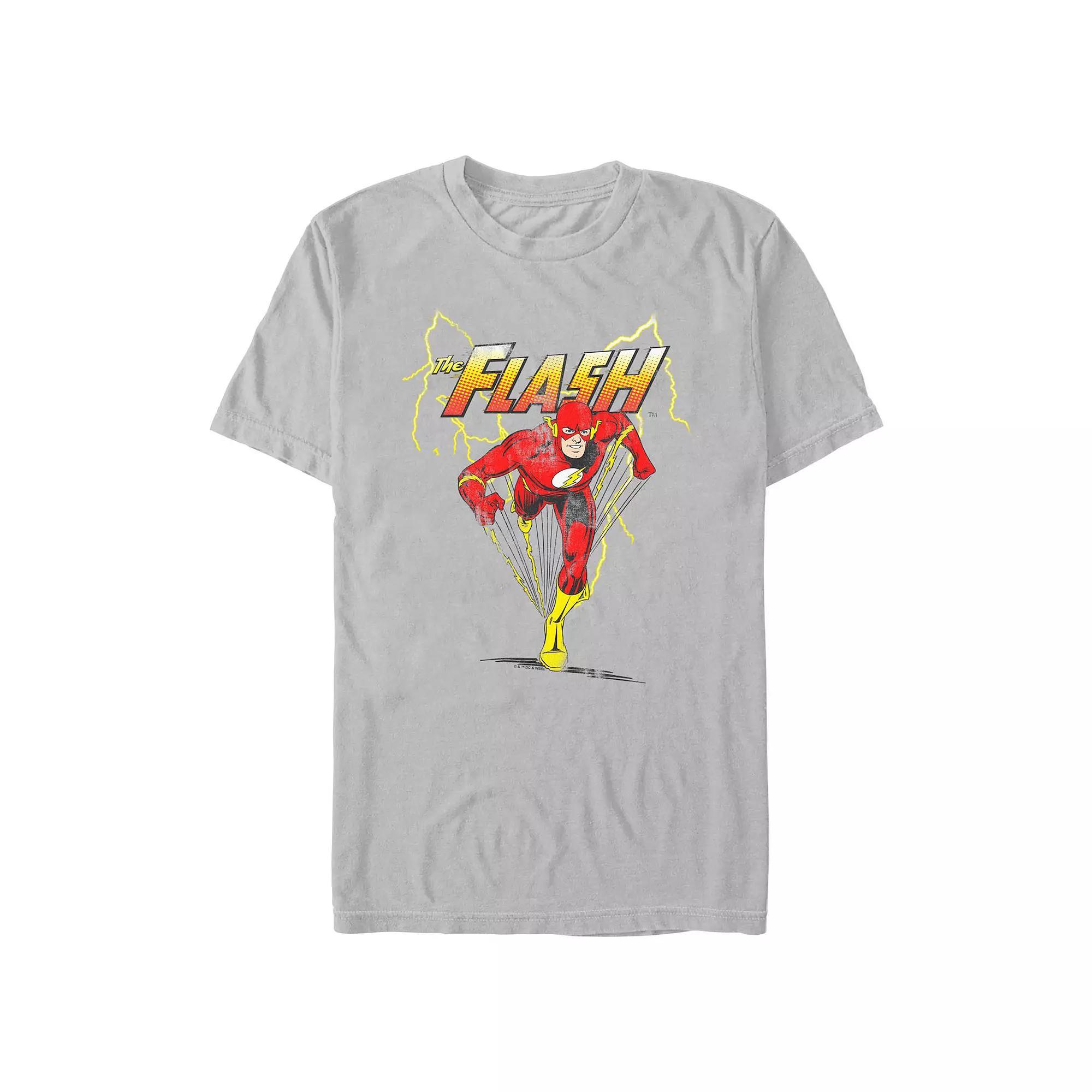 Men's The Flash Lightning Poster Graphic Tee, Size: XXL, Silver Product Image