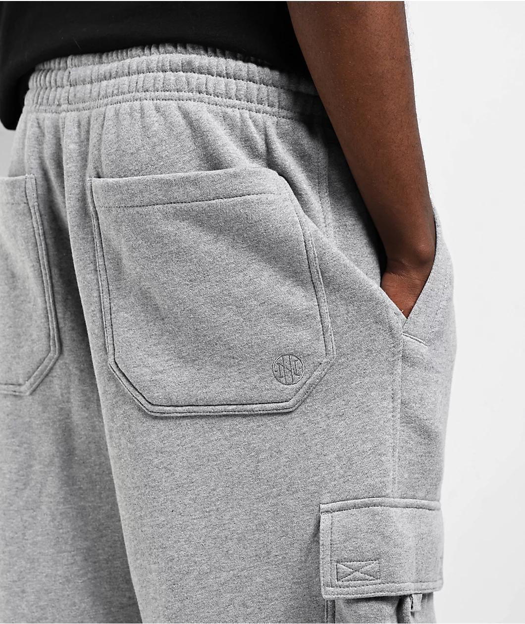 Ninth Hall Airbrushed Dragon Grey Baggy Cargo Sweatpants Product Image