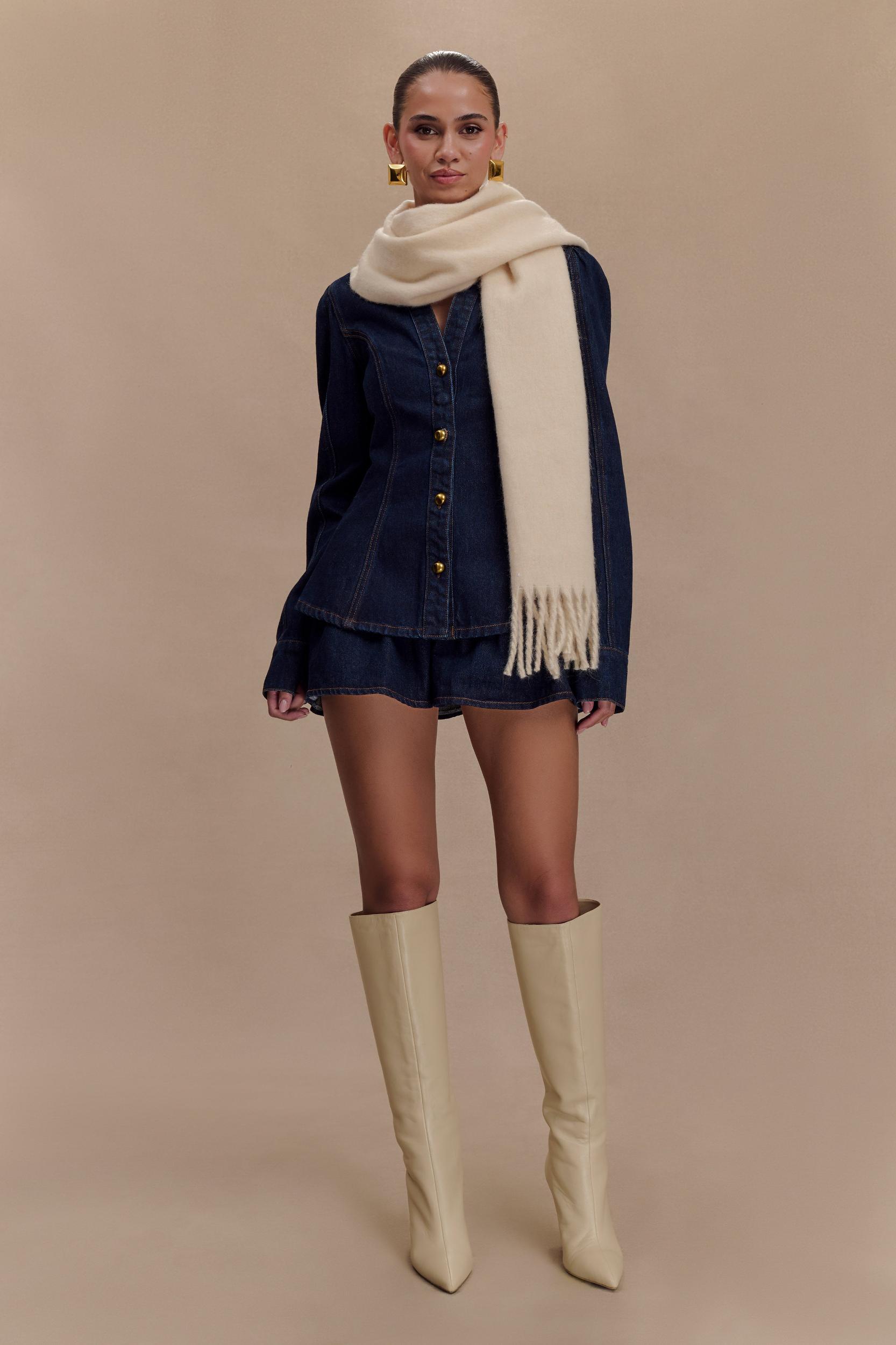 MESHKI Knit Scarf - Oat Product Image