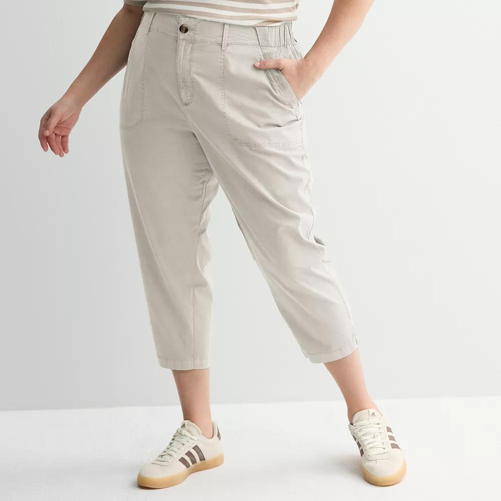 Women's Sonoma Goods For Life Utility Capri, Size: 0X, Red Wind Product Image