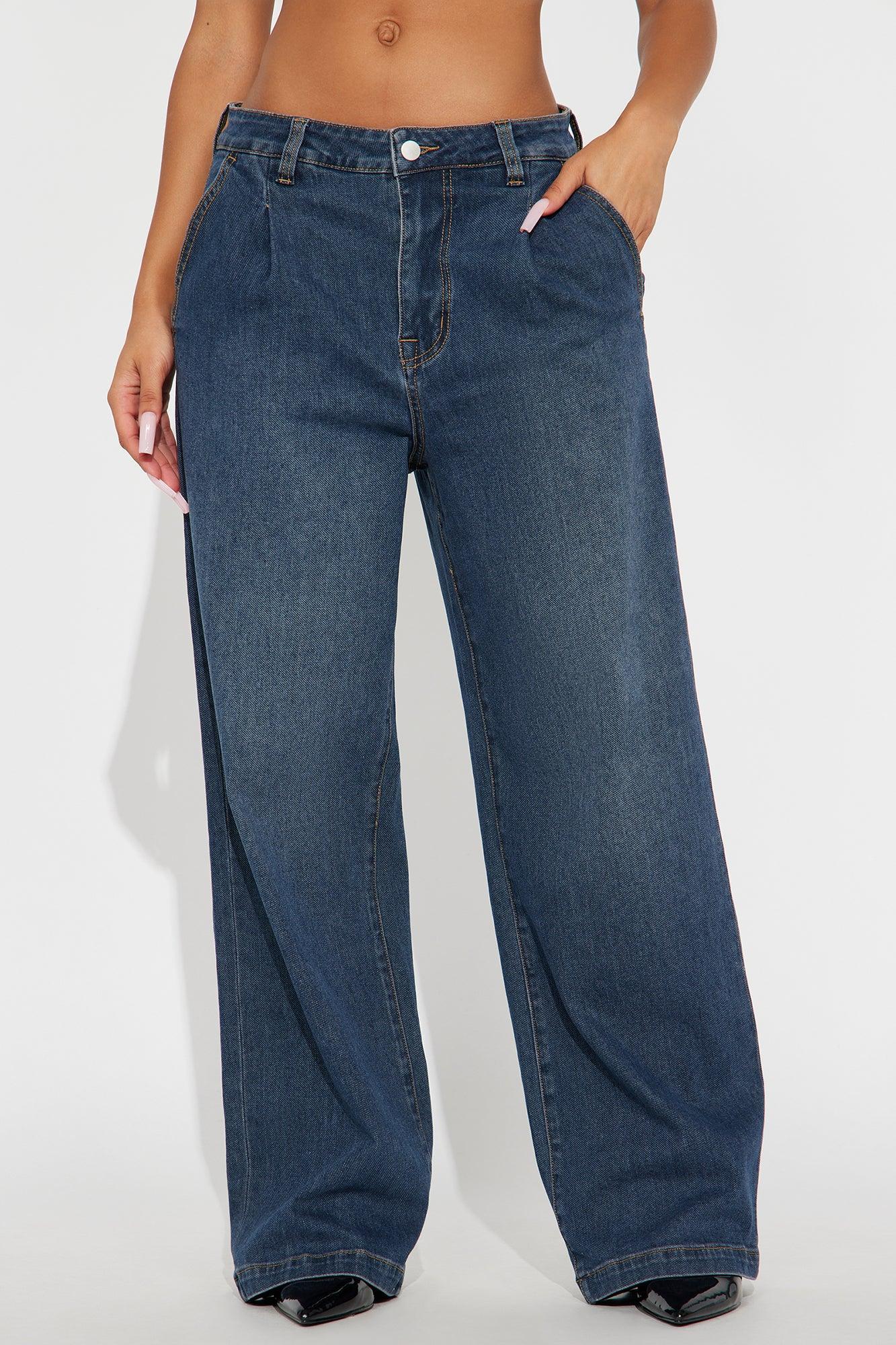 Everly Trouser Straight Leg Jeans - Dark Wash Product Image