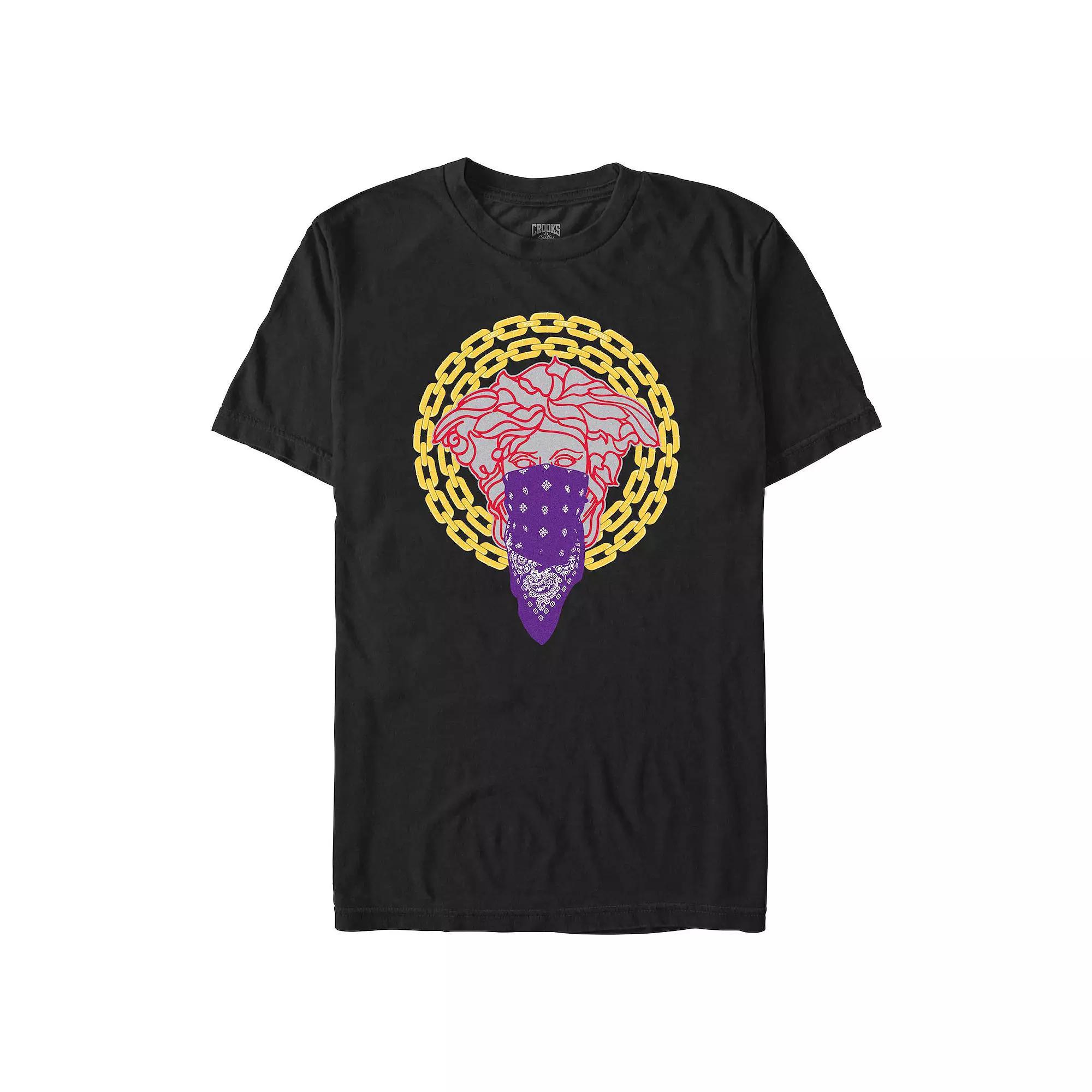 Men's Crooks And Castle Medusa Bandit Graphic Tee, Size: Medium, Black Product Image