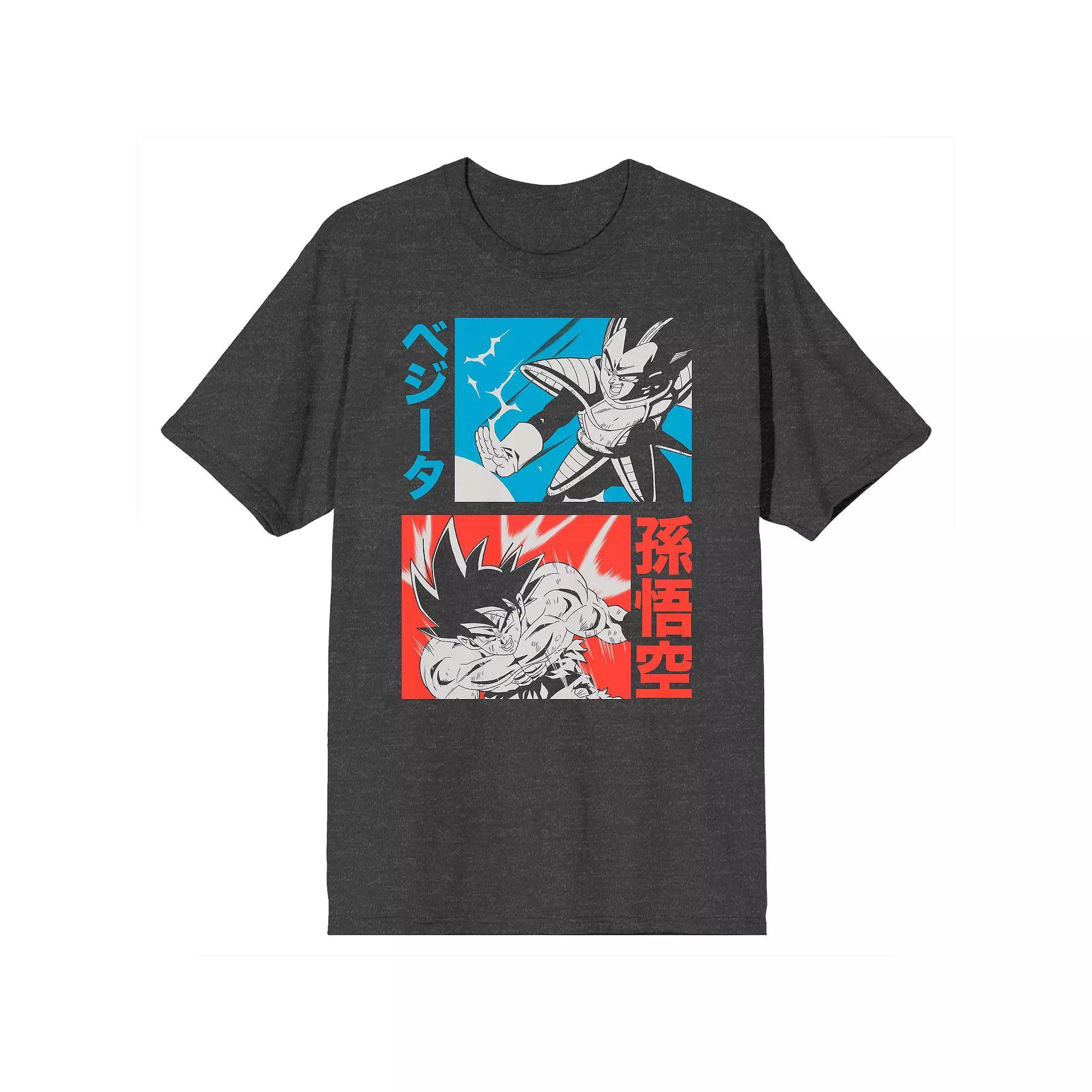 Men's Dragon Ball Vegeta Tee, Size: Small, Grey Product Image