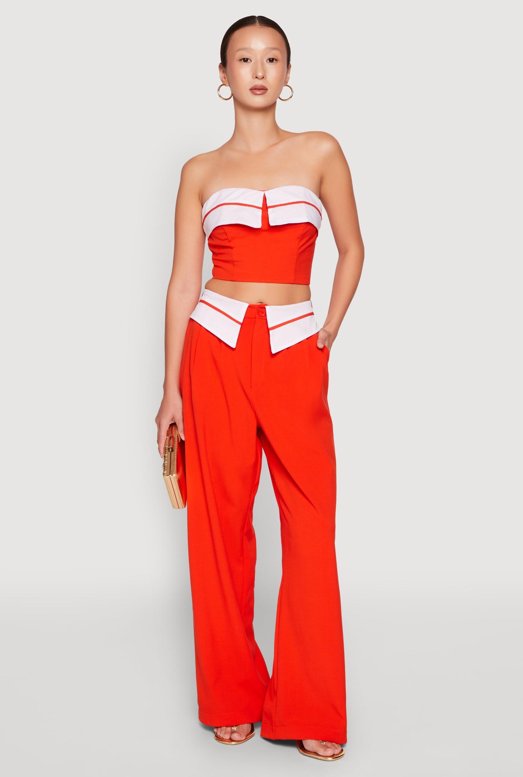 Womens Fold Over Trousers Product Image