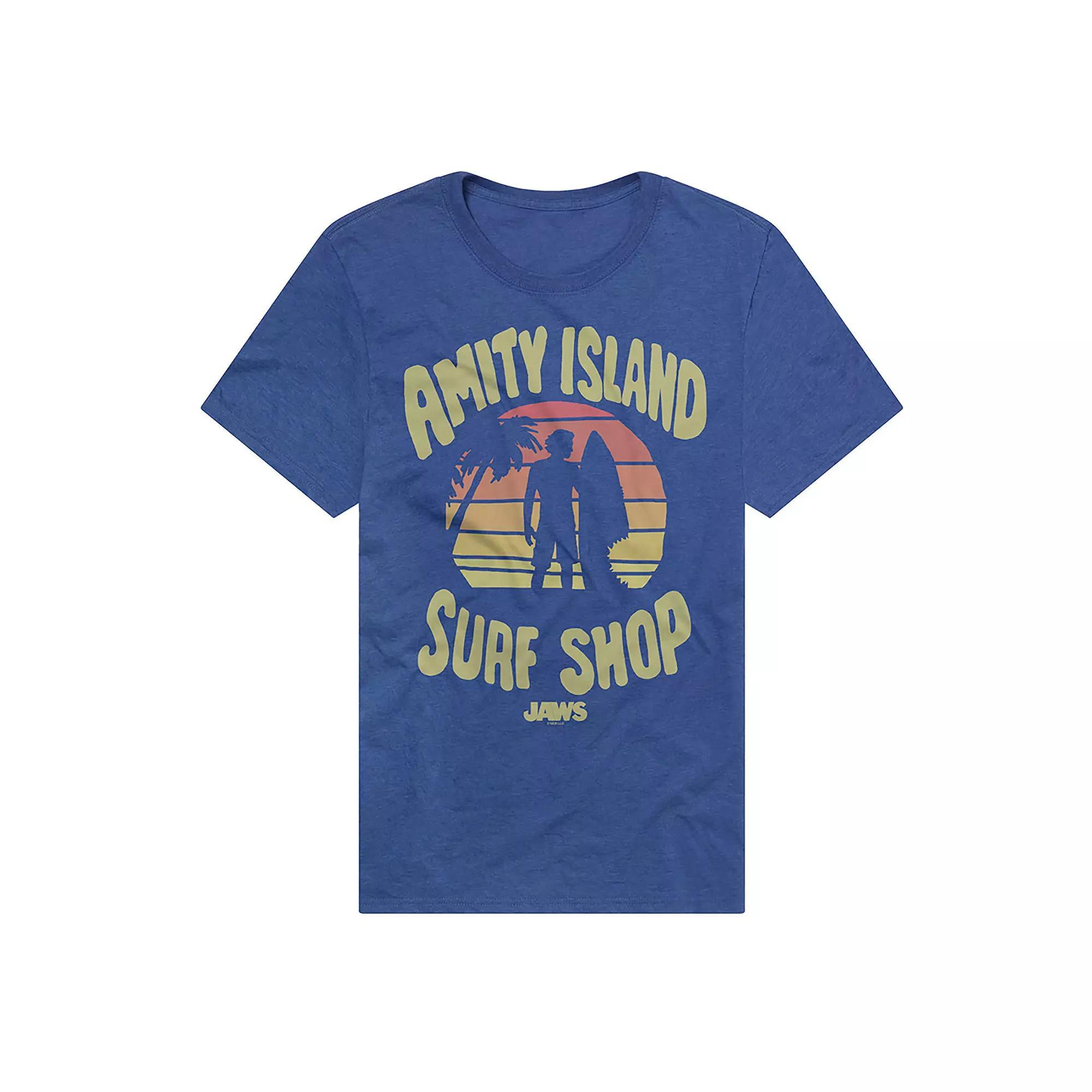 Men's Jaws Amity Surf Shop T-Shirt, Size: Large, Royal Product Image