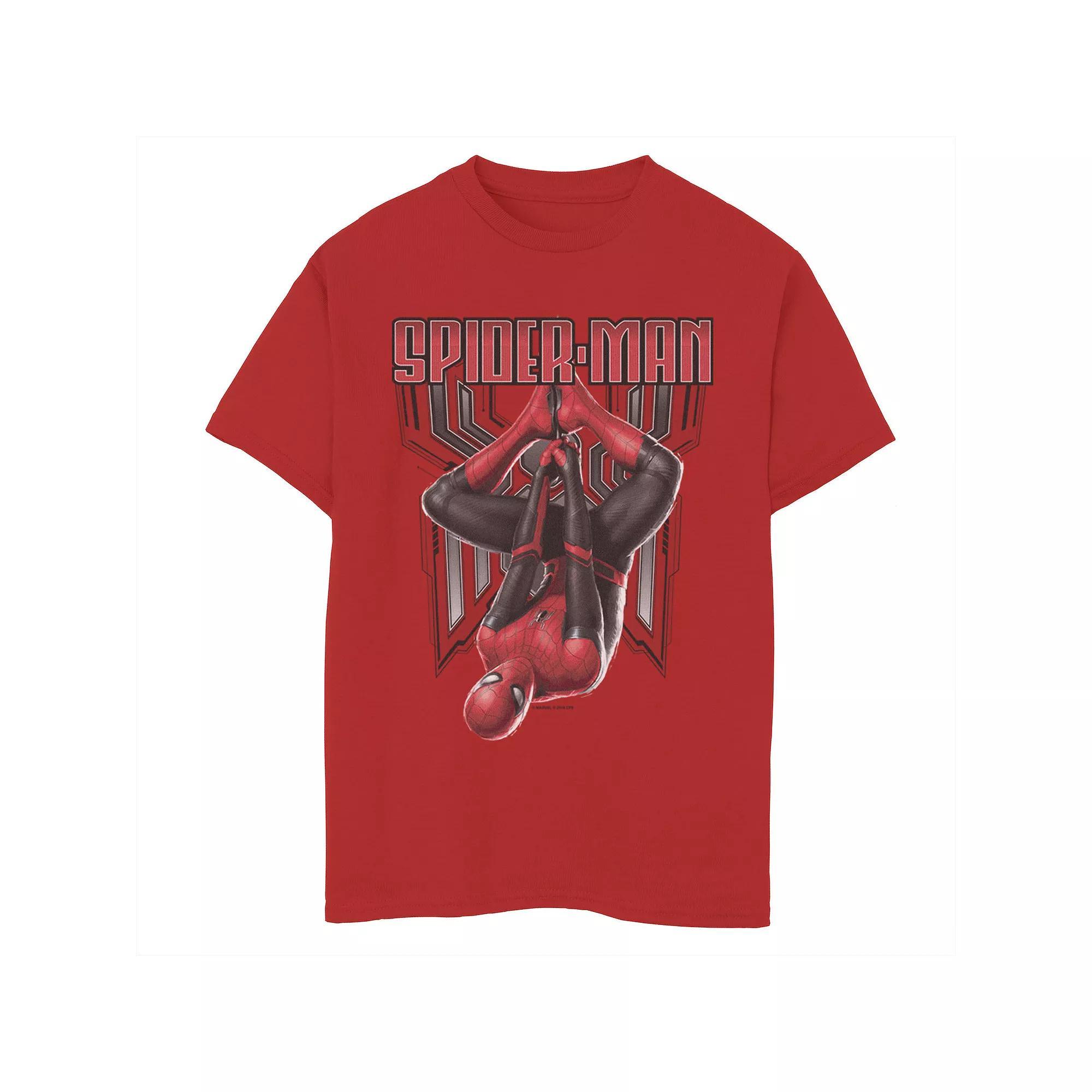 Boys 8-20 Marvel Spider-Man Far From Home Hanging Symbol Poster Graphic Tee, Boy's, Size: XS, Red Product Image