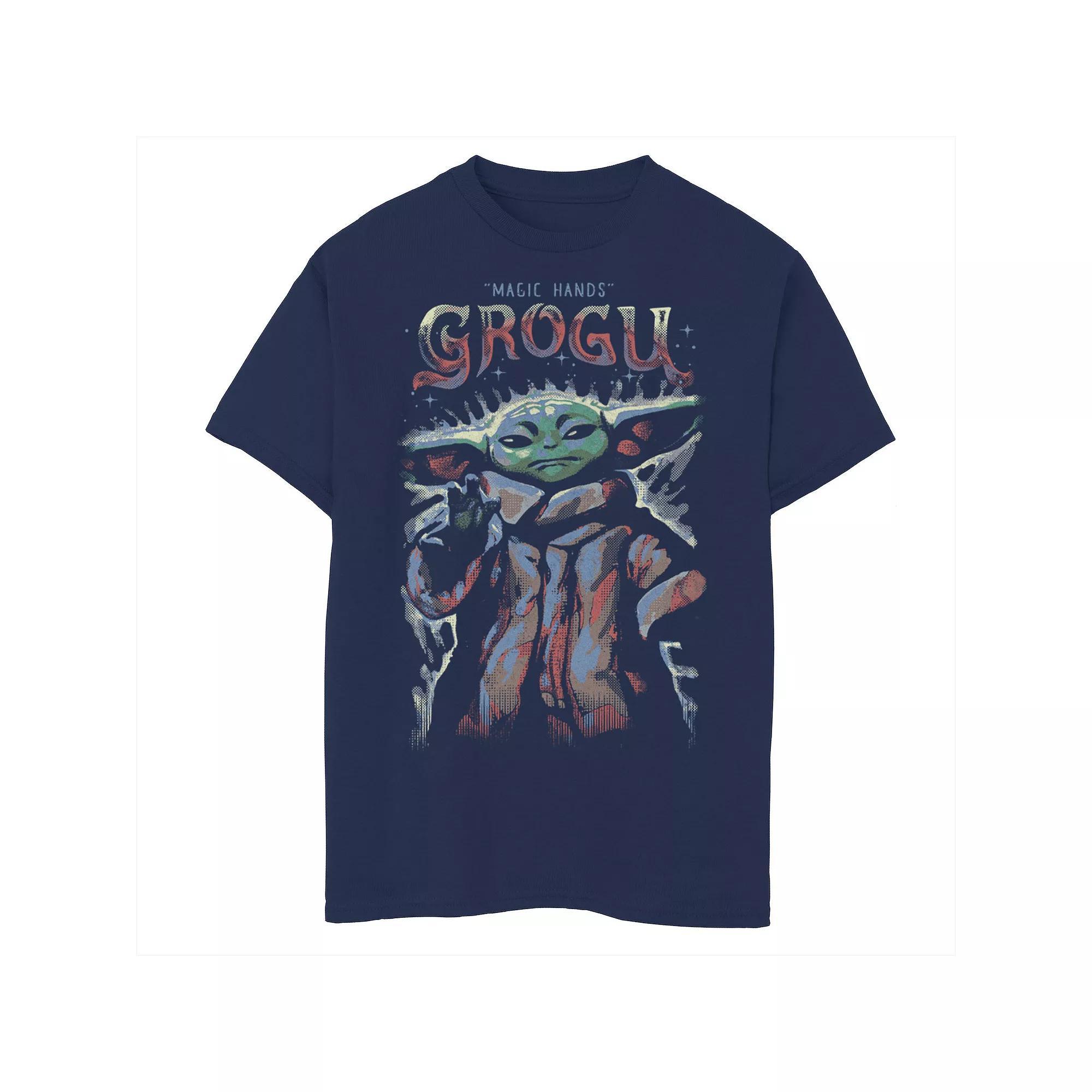 Boys 8-20 Star Wars The Mandalorian Magic Hands Grogu Sketch Graphic Tee, Boy's, Size: Large, Blue Product Image