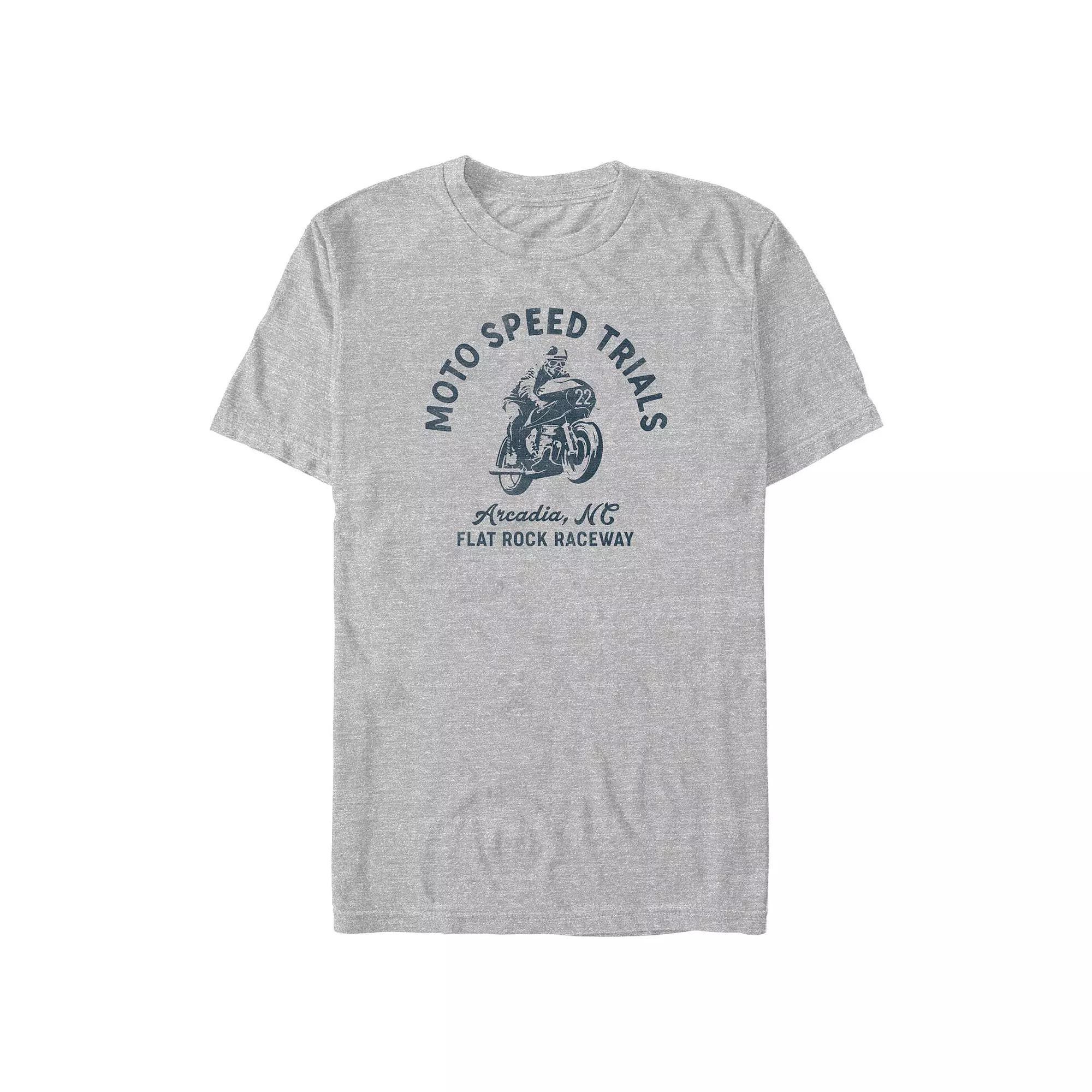 Big & Tall Moto Speed Trials Graphic Tee, Men's, Size: 3XL, Athletic Grey Product Image