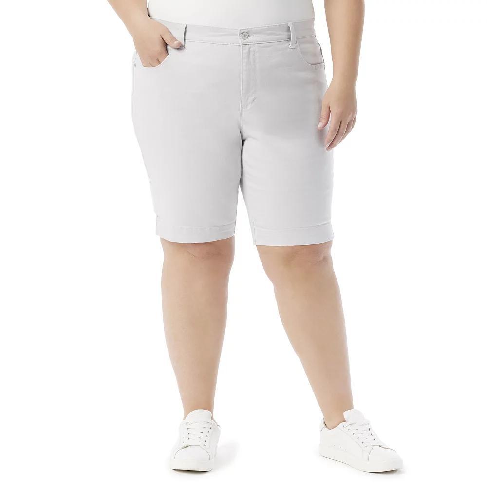 Plus Size Gloria Vanderbilt Amanda Bermuda Shorts, Womens Product Image