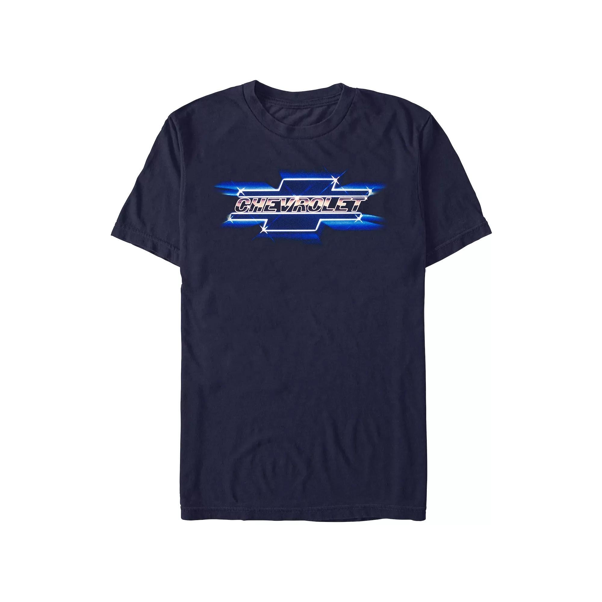Men's Chevrolet Shiny Logo Graphic Tee, Size: Small, Blue Product Image