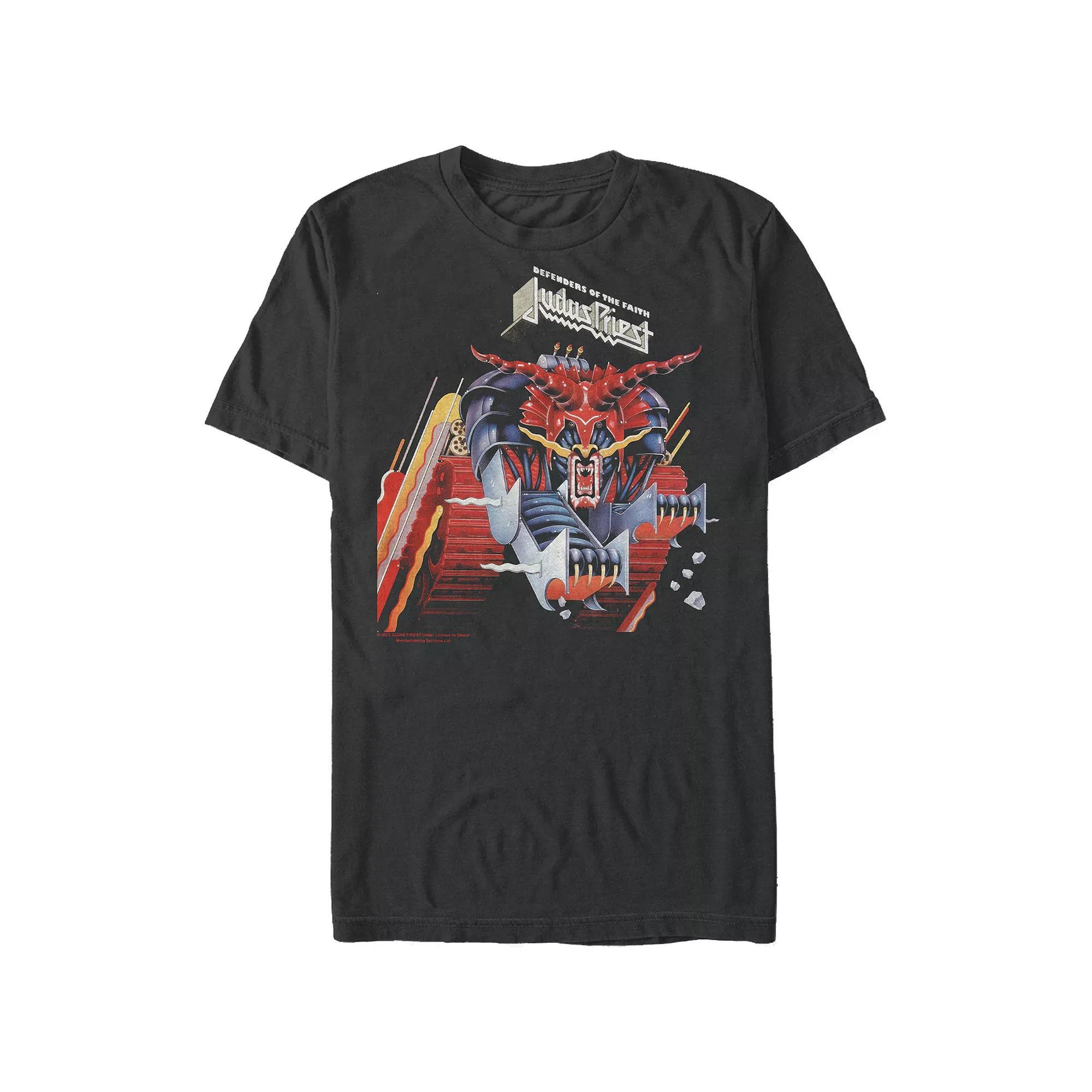 Men's Judas Priest Defenders Of The Fait Graphic Tee, Size: Large, Blue Product Image