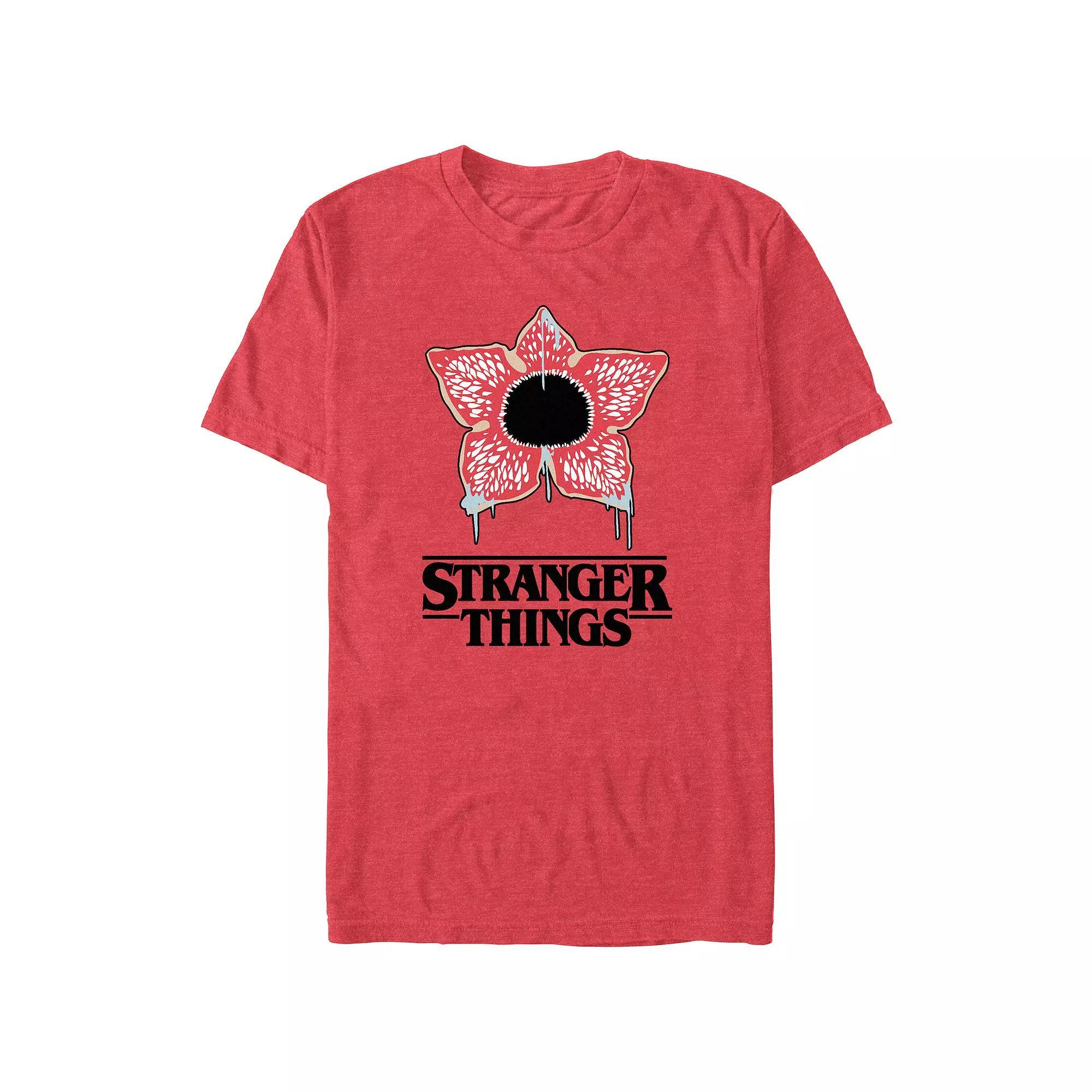 Big & Tall Stranger Things Demogorgon Drippy Mouth Graphic Tee, Men's, Size: 3XL Tall, Red Grey Product Image