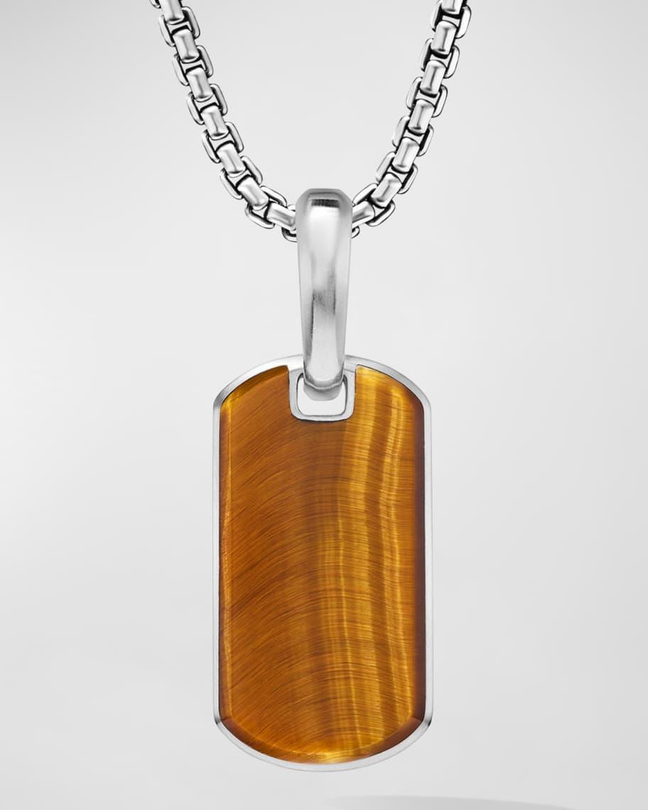 David Yurman Mens Chevron Tag in Sterling Silver, 21mm Product Image