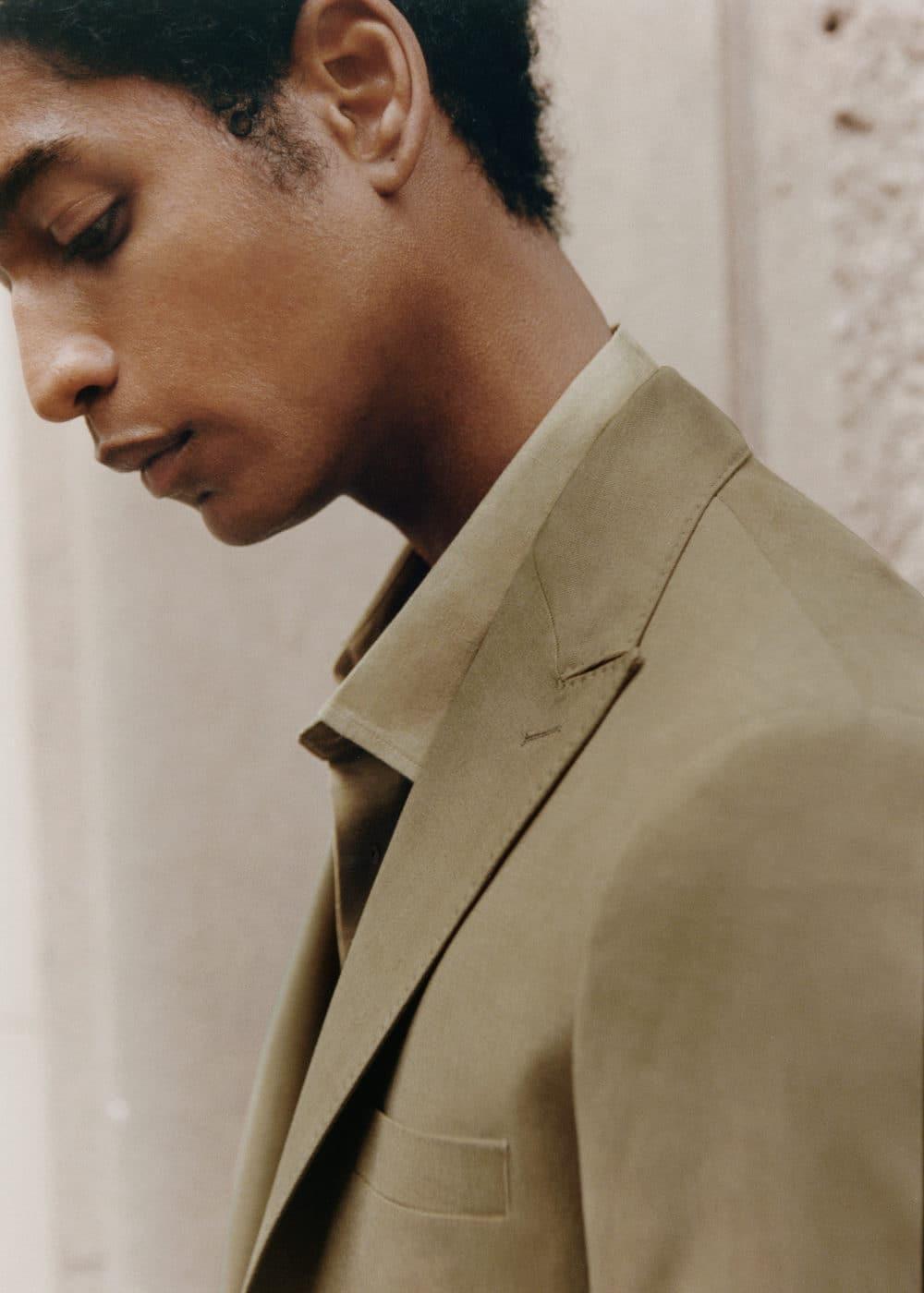 Slim-fit Tencel™ blend suit jacket - Men | MANGO USA Product Image