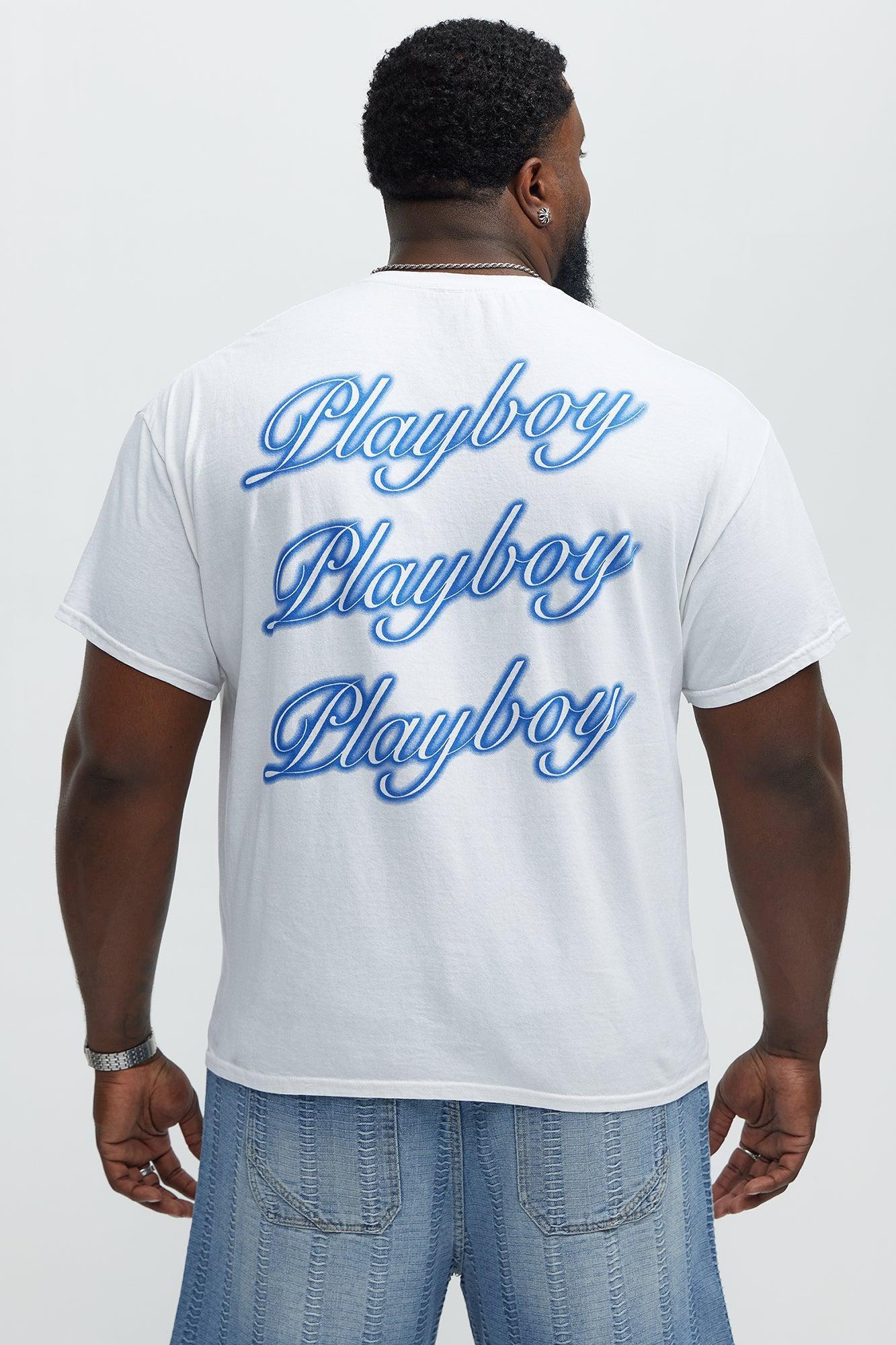 Playboy Airbrushed Short Sleeve Tee - White Product Image